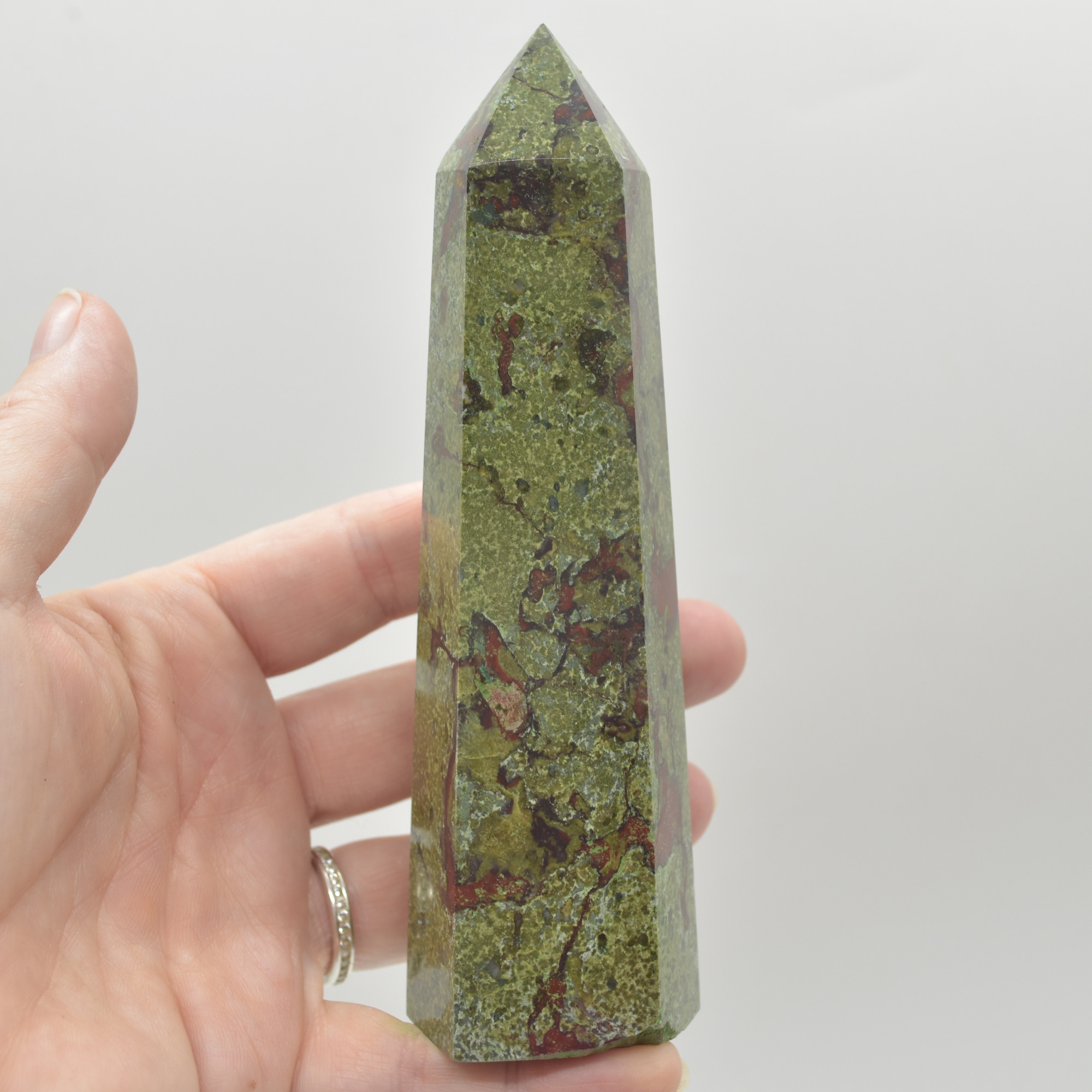 Dragon Blood Jasper Crystal Point, Tower, Wand - 1 Count - choose from 7 sizes - Image 7