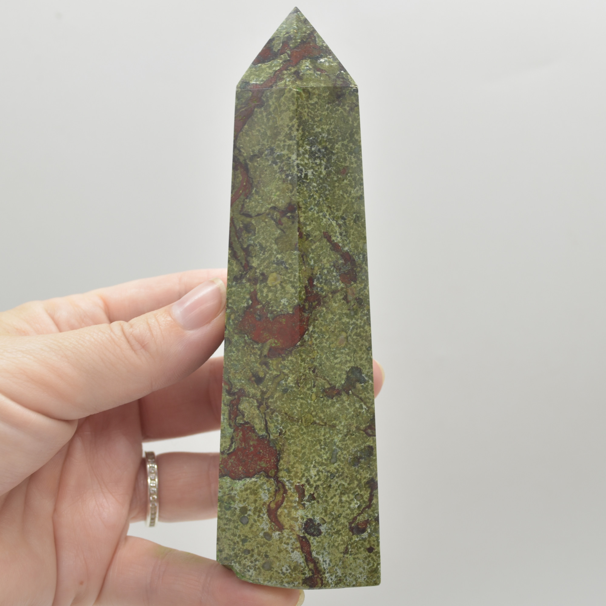 Dragon Blood Jasper Crystal Point, Tower, Wand - 1 Count - choose from 7 sizes - Image 8