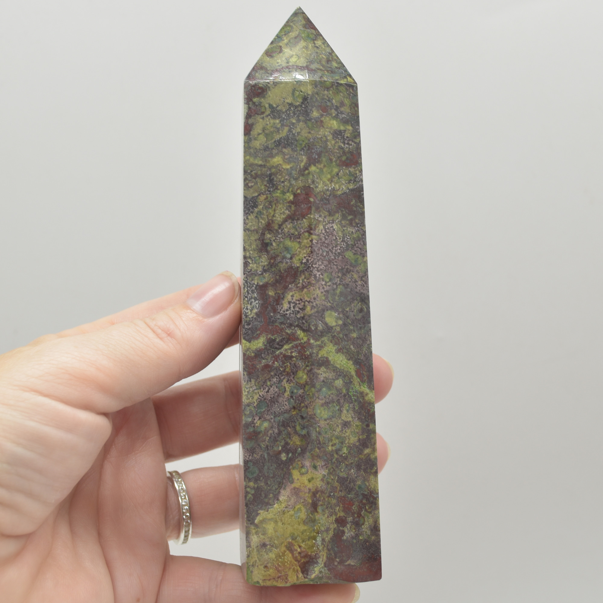 Dragon Blood Jasper Crystal Point, Tower, Wand - 1 Count - choose from 7 sizes - Image 10