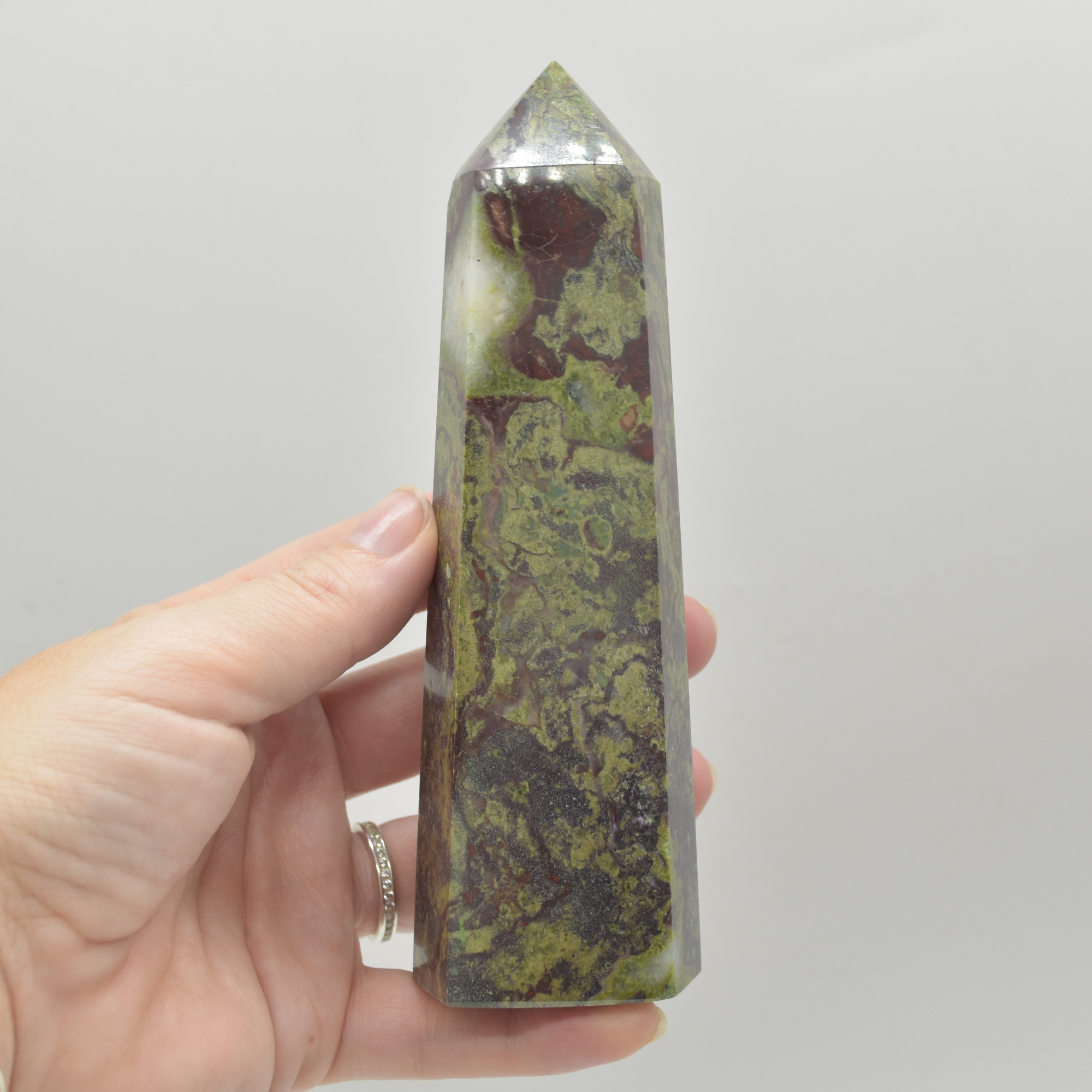 Dragon Blood Jasper Crystal Point, Tower, Wand - 1 Count - choose from 7 sizes - Image 11