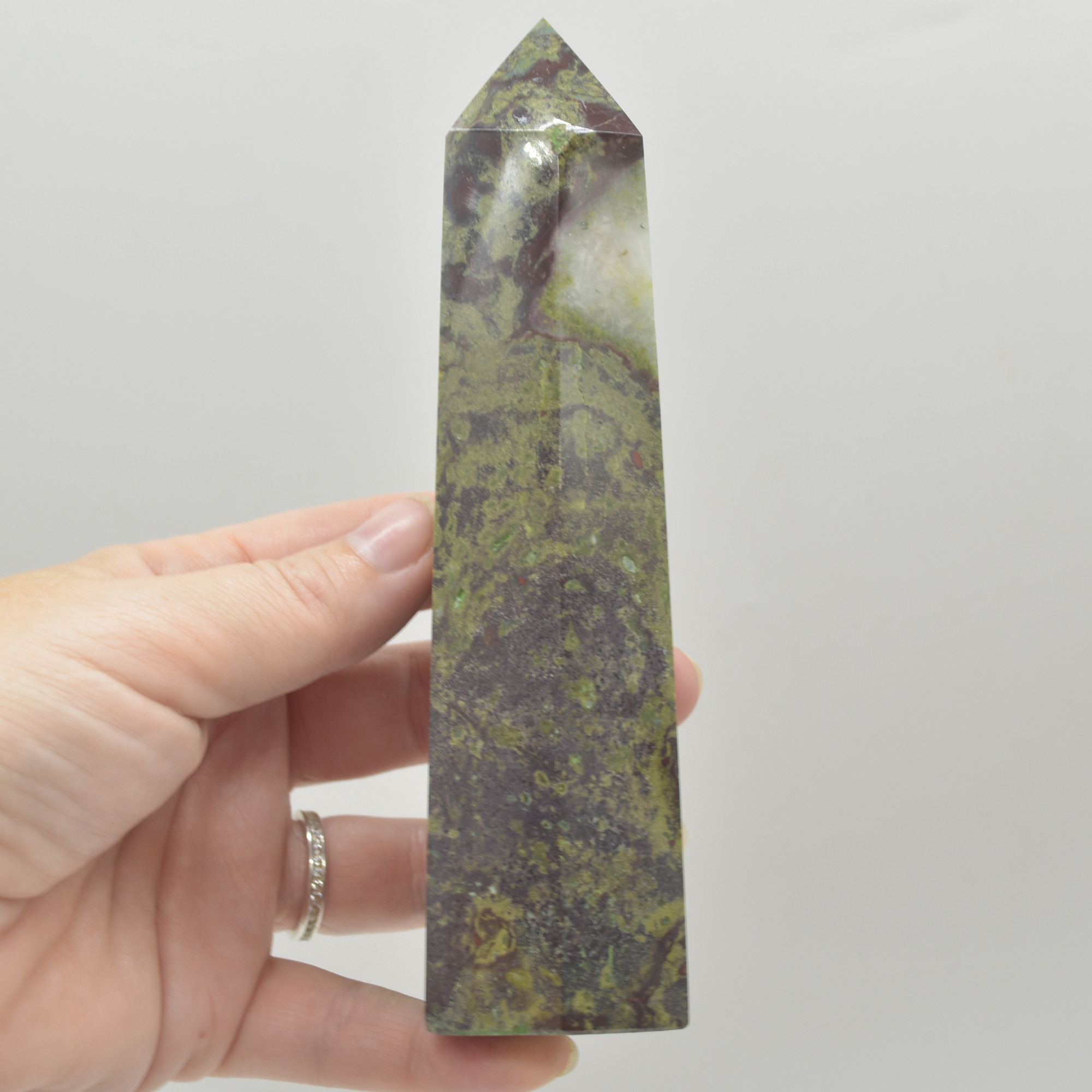 Dragon Blood Jasper Crystal Point, Tower, Wand - 1 Count - choose from 7 sizes - Image 12