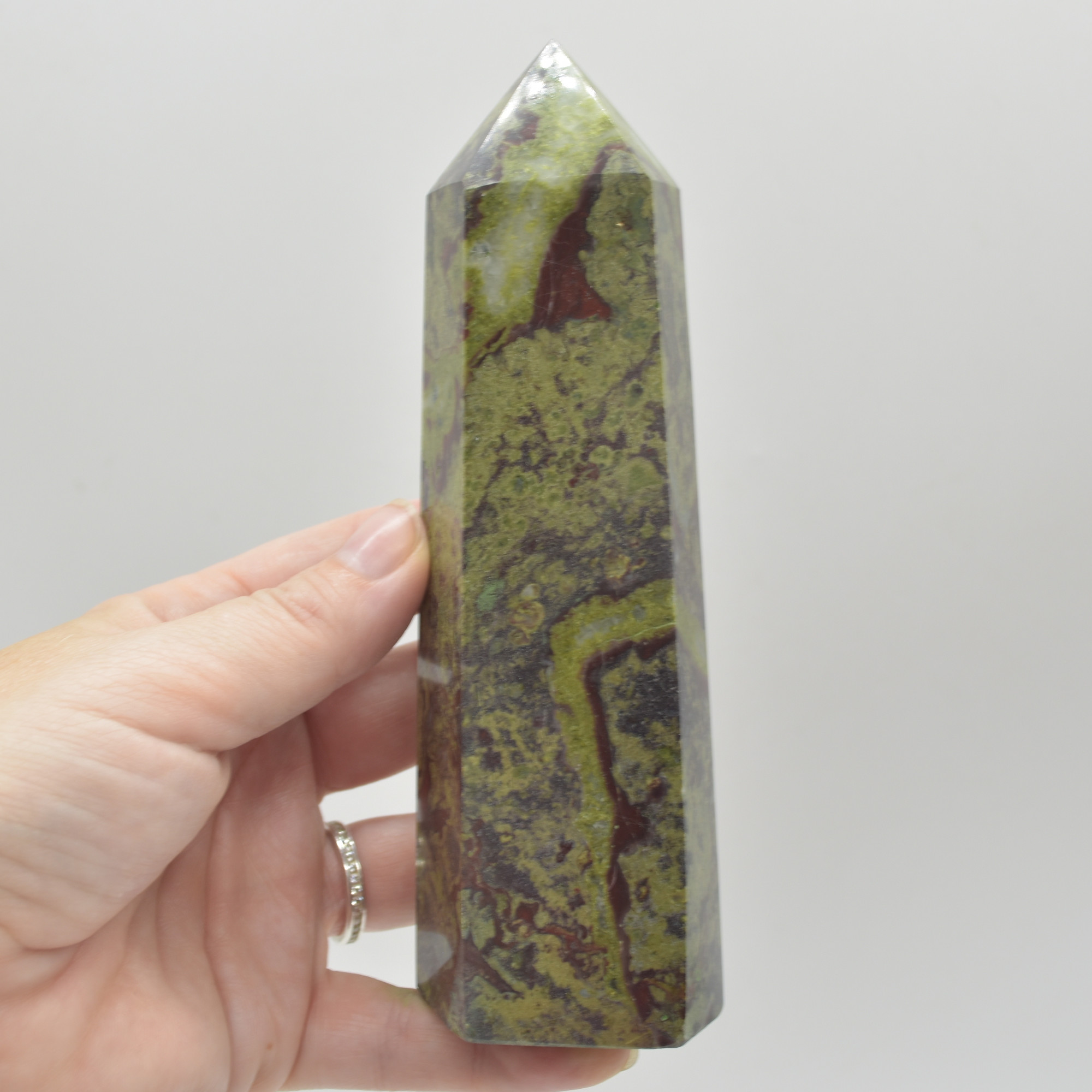 Dragon Blood Jasper Crystal Point, Tower, Wand - 1 Count - choose from 7 sizes - Image 13