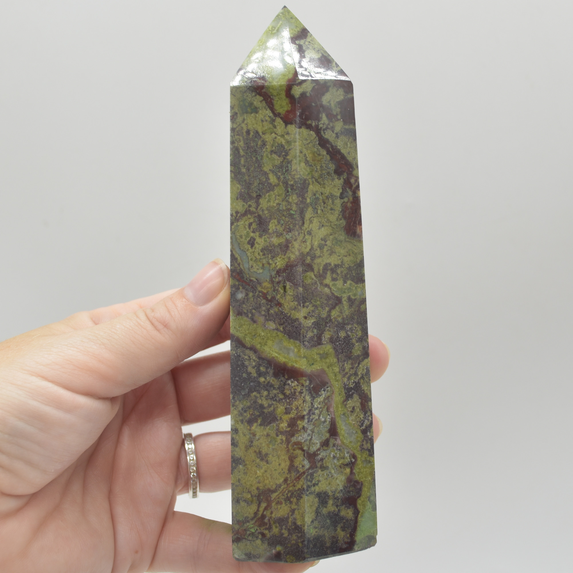 Dragon Blood Jasper Crystal Point, Tower, Wand - 1 Count - choose from 7 sizes - Image 14