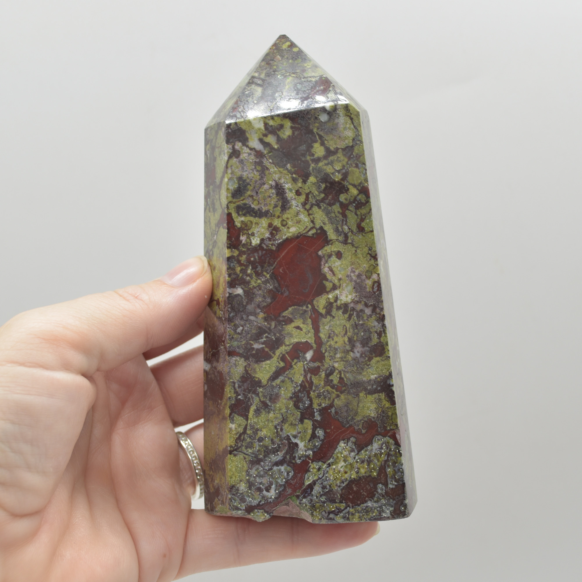 Dragon Blood Jasper Crystal Point, Tower, Wand - 1 Count - choose from 7 sizes - Image 15