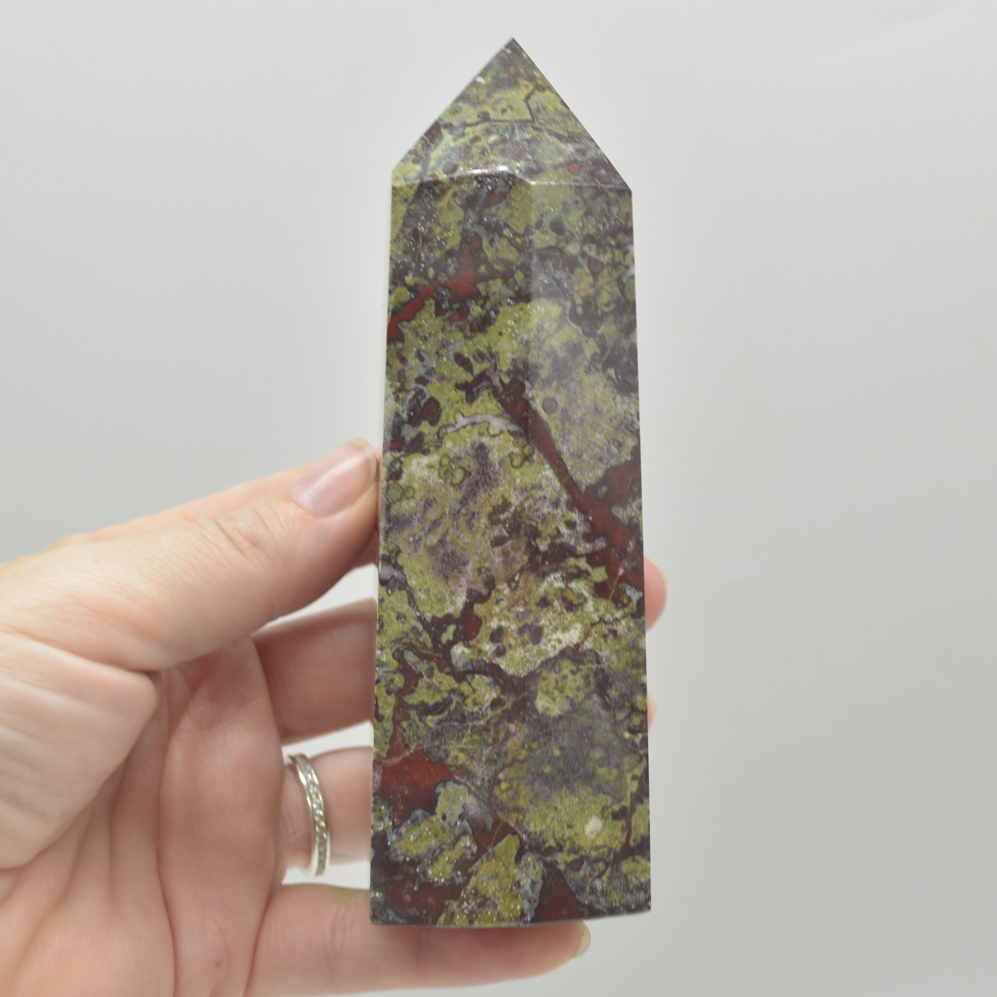 Dragon Blood Jasper Crystal Point, Tower, Wand - 1 Count - choose from 7 sizes - Image 16