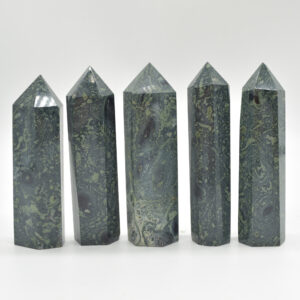 Kambaba Jasper Crystal Point, Tower, Wand - 10cm - 11cm - 1 Count