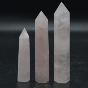 Madagascar Rose Quartz Crystal Point ,Tower, Wand - 1 Count - choose from 3 sizes
