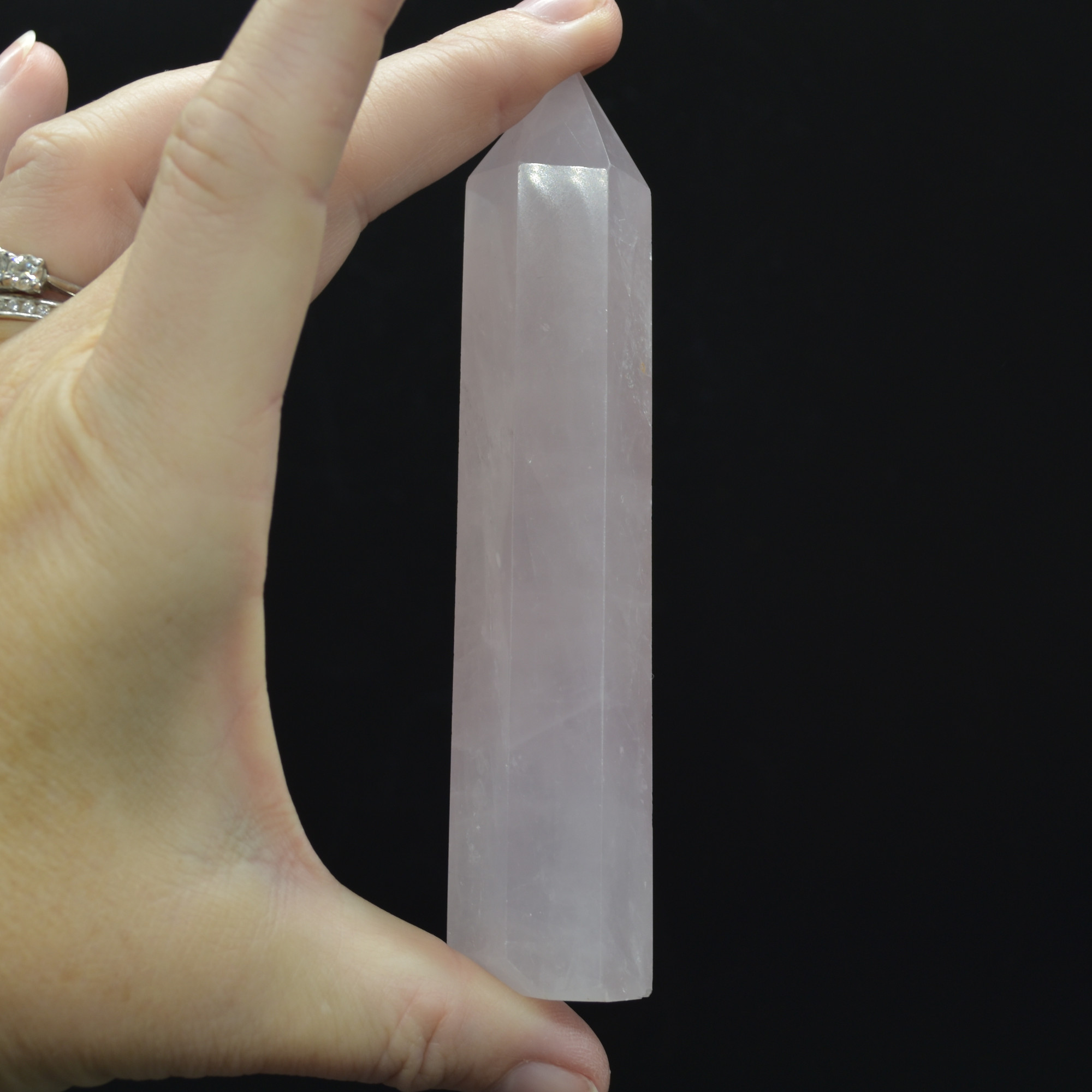 Madagascar Rose Quartz Crystal Point ,Tower, Wand - 1 Count - choose from 3 sizes - Image 9