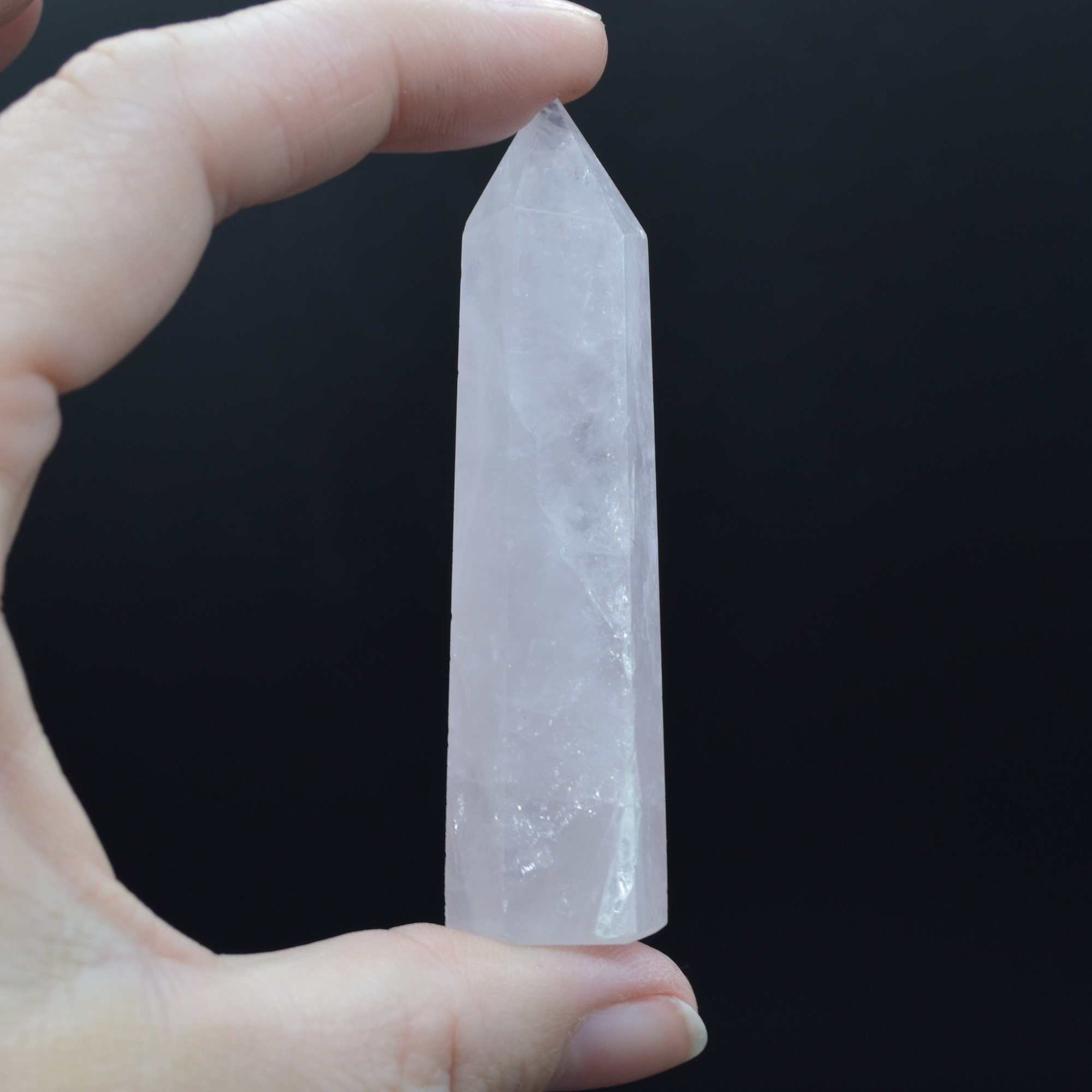 Madagascar Rose Quartz Crystal Point ,Tower, Wand - 1 Count - choose from 3 sizes - Image 4