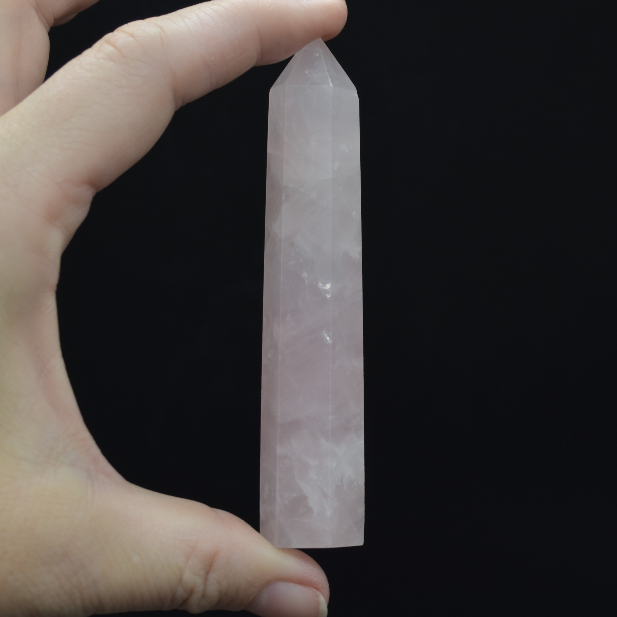 Madagascar Rose Quartz Crystal Point ,Tower, Wand - 1 Count - choose from 3 sizes - Image 7