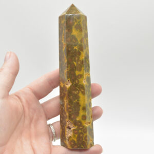 Ocean Jasper Crystal Point, Tower, Wand - 242 grams - #01