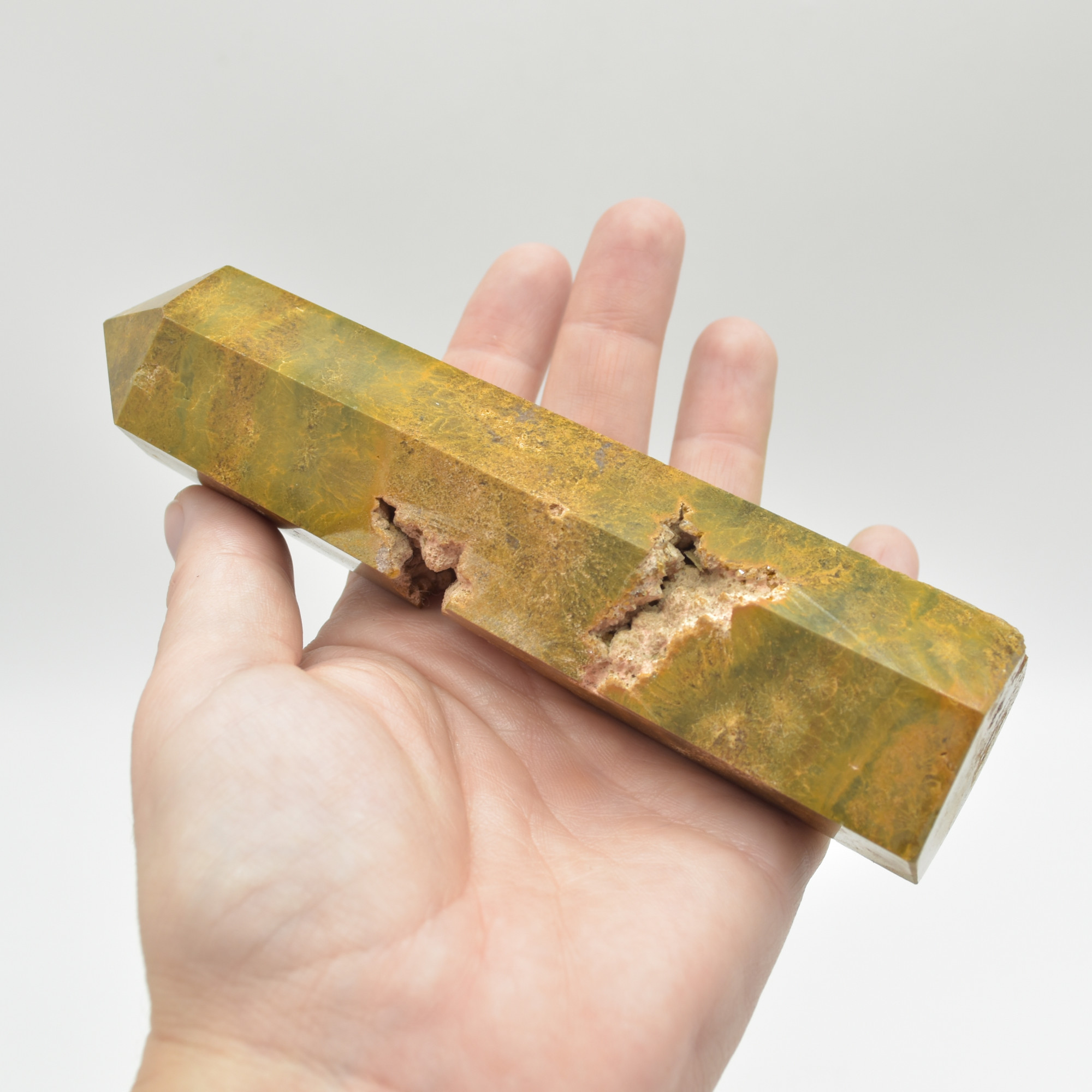 Ocean Jasper Crystal Point, Tower, Wand - 264 grams - #03 - Image 5