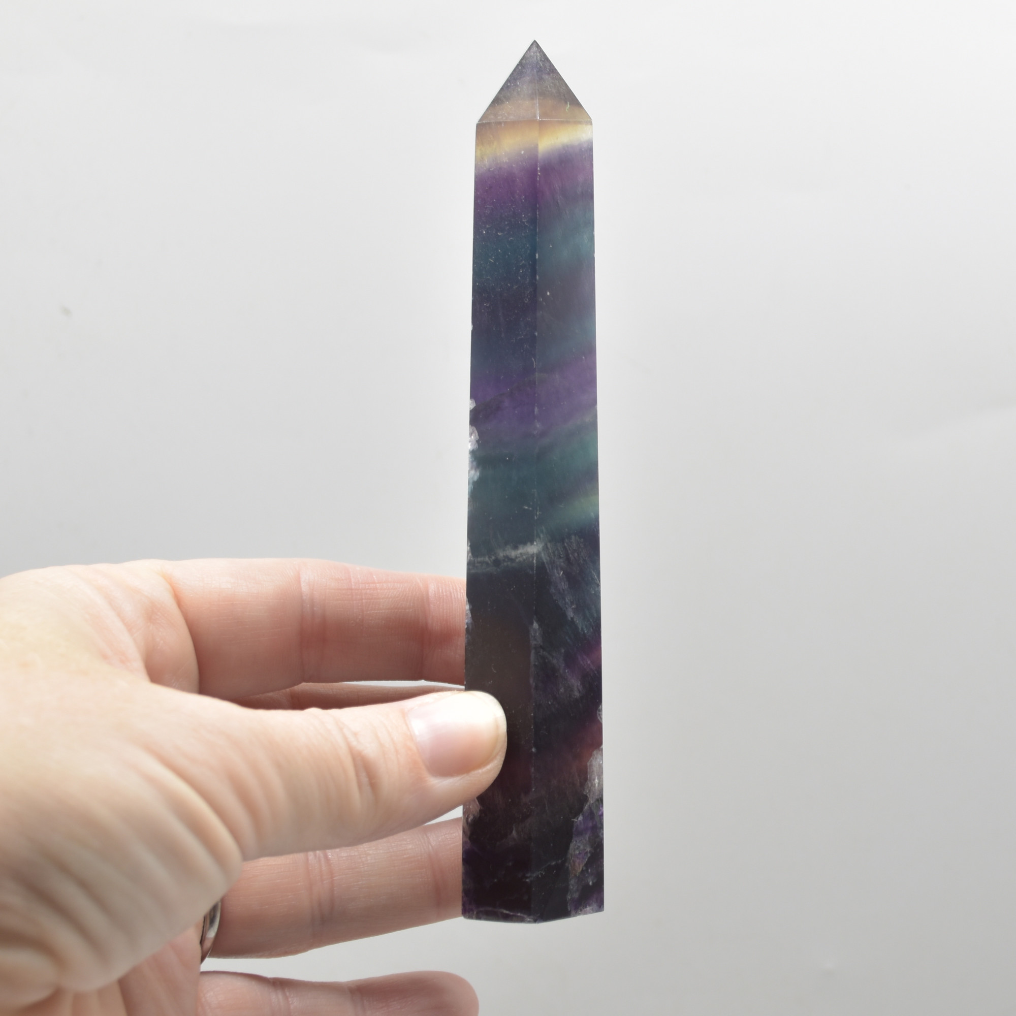 Rainbow Fluorite Crystal Point, Tower, Wand - 1 Count - choose from 11 sizes - Image 24