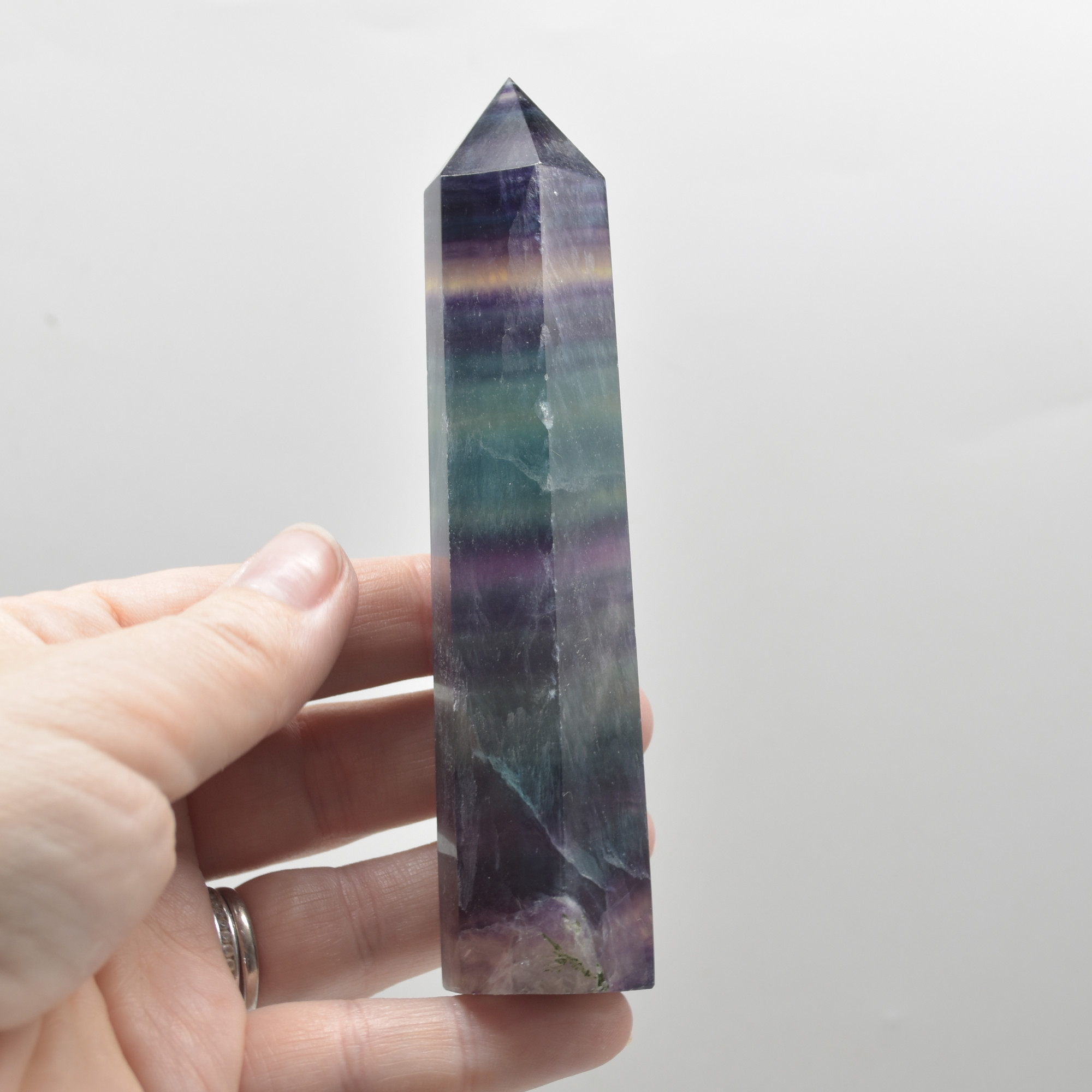 Rainbow Fluorite Crystal Point, Tower, Wand - 1 Count - choose from 11 sizes - Image 25