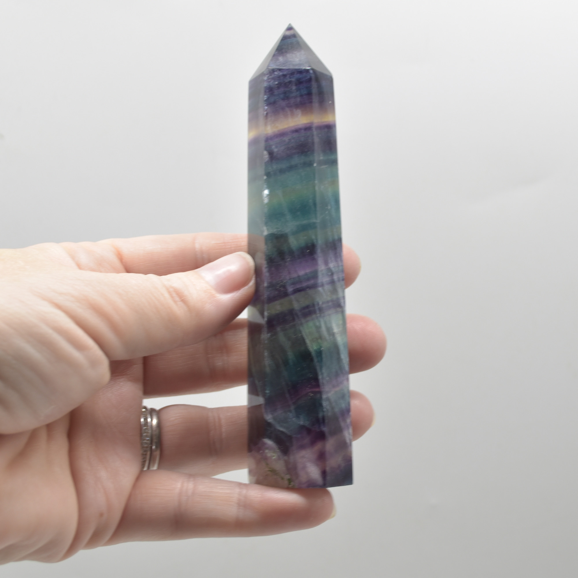 Rainbow Fluorite Crystal Point, Tower, Wand - 1 Count - choose from 11 sizes - Image 27