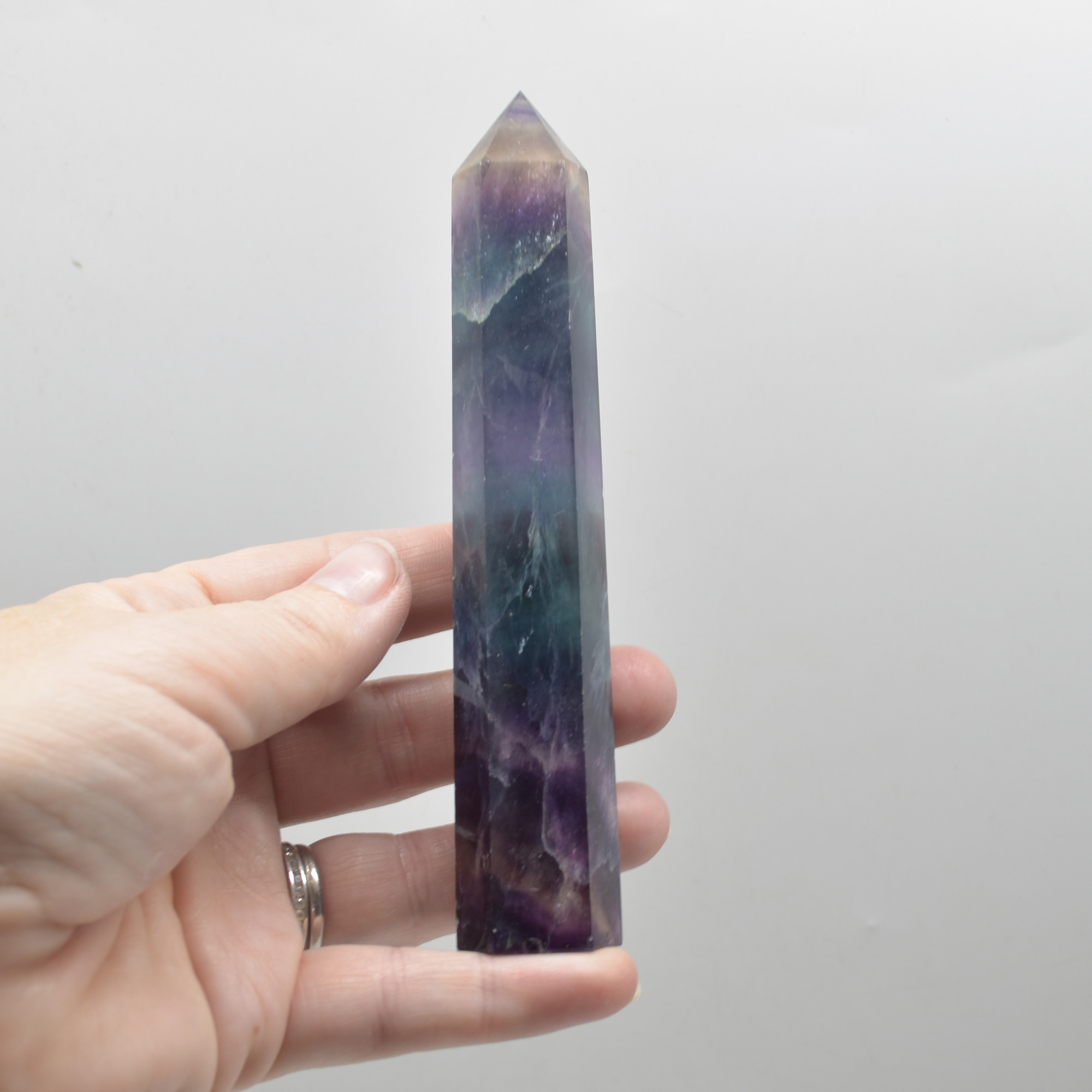 Rainbow Fluorite Crystal Point, Tower, Wand - 1 Count - choose from 11 sizes - Image 30