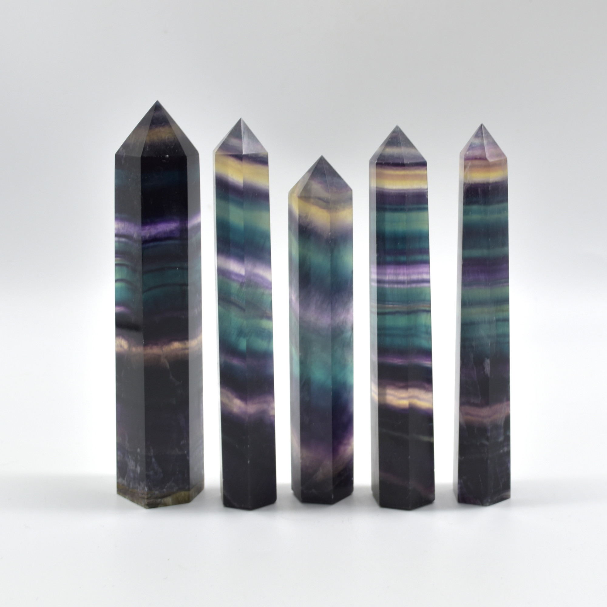 Rainbow Fluorite Crystal Point, Tower, Wand - 1 Count - choose from 11 sizes - Image 31