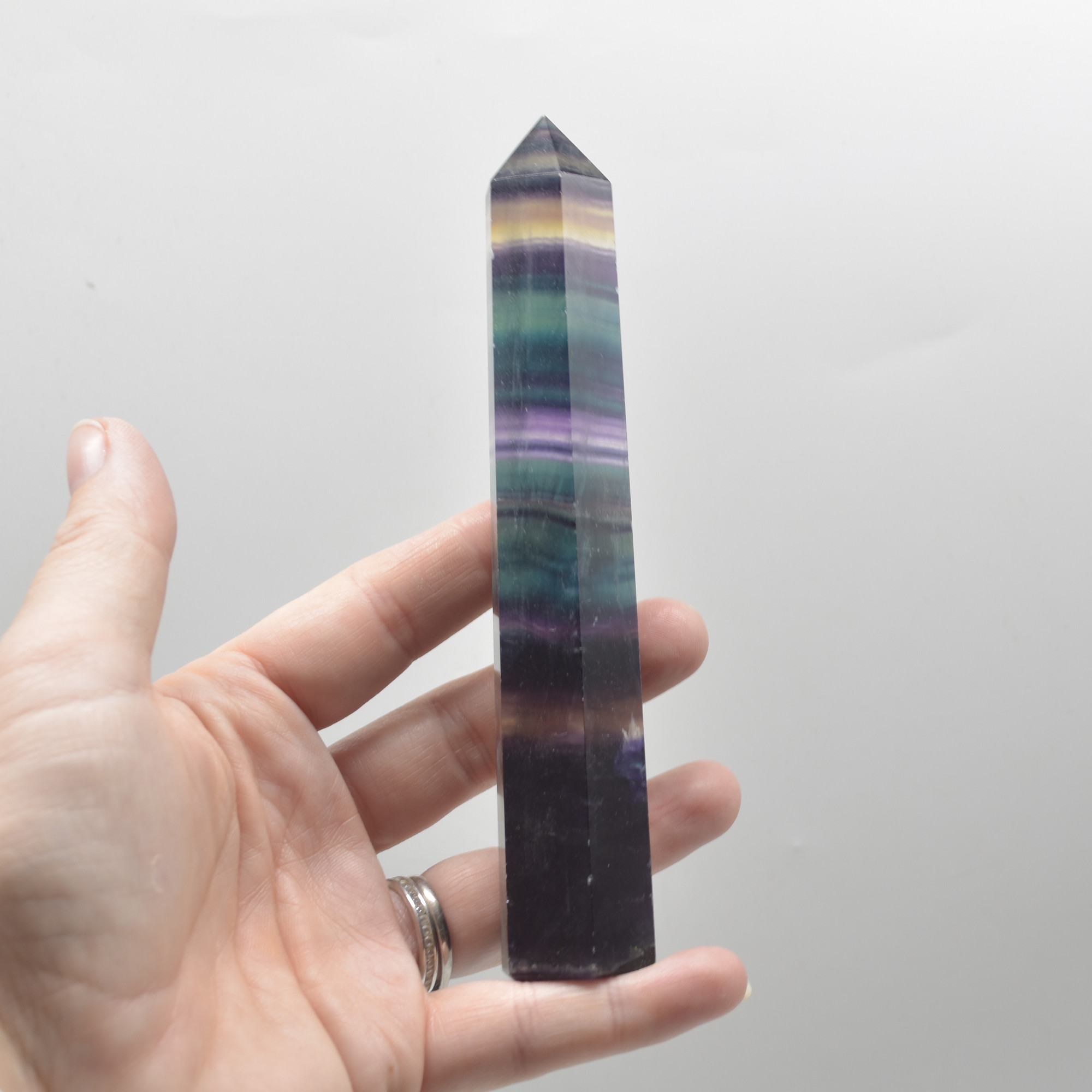 Rainbow Fluorite Crystal Point, Tower, Wand - 1 Count - choose from 11 sizes - Image 32