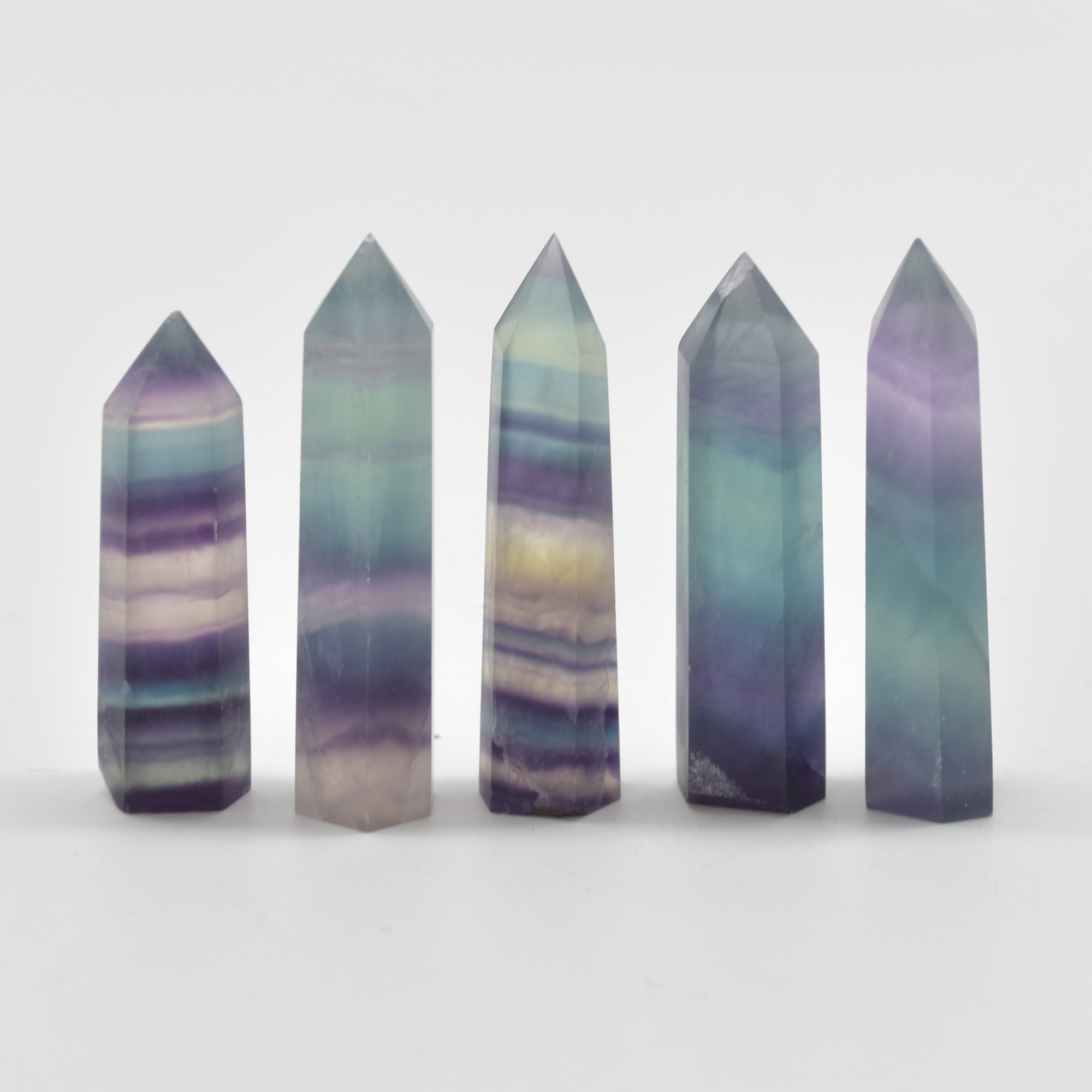 Rainbow Fluorite Crystal Point, Tower, Wand - 1 Count - choose from 11 sizes - Image 2