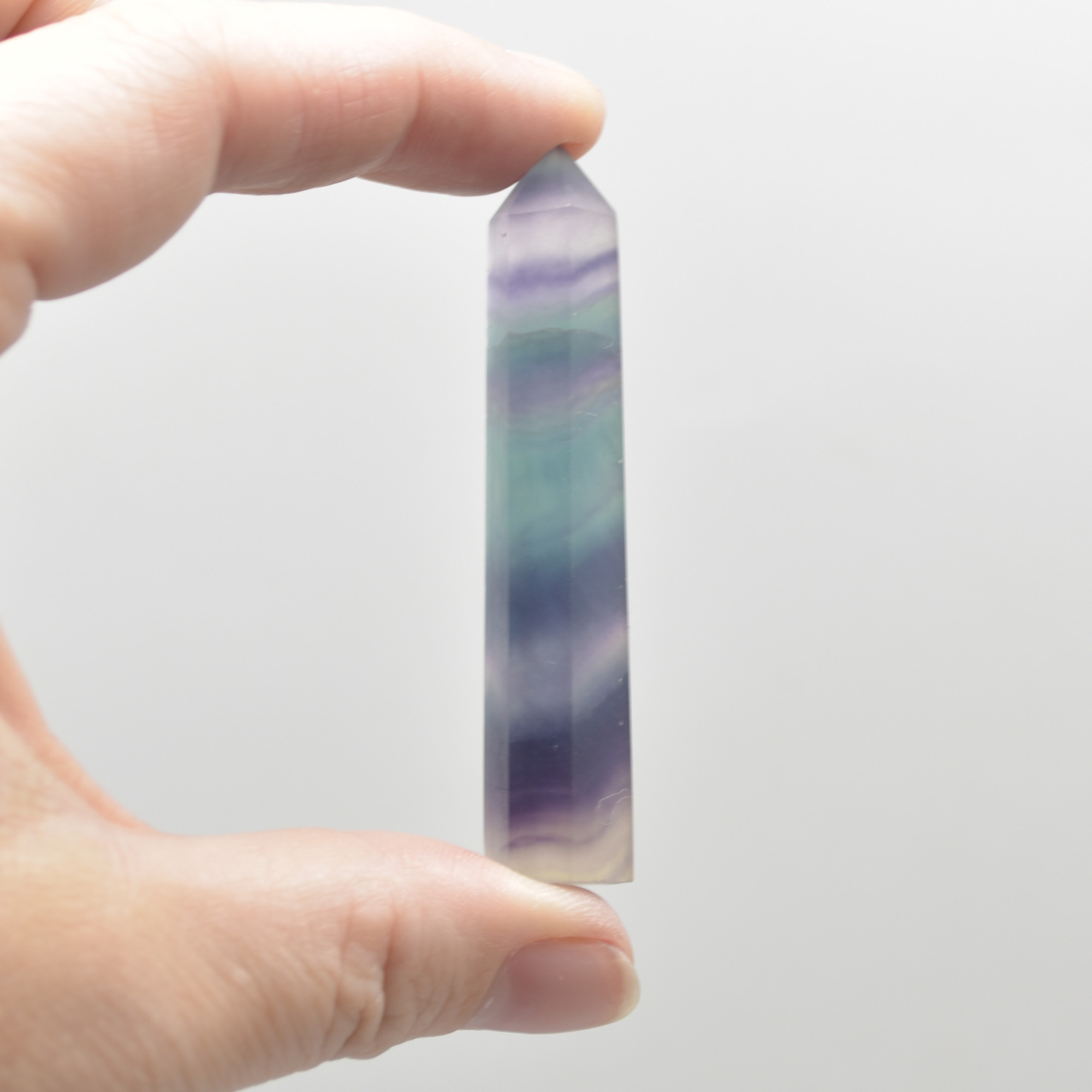 Rainbow Fluorite Crystal Point, Tower, Wand - 1 Count - choose from 11 sizes - Image 9