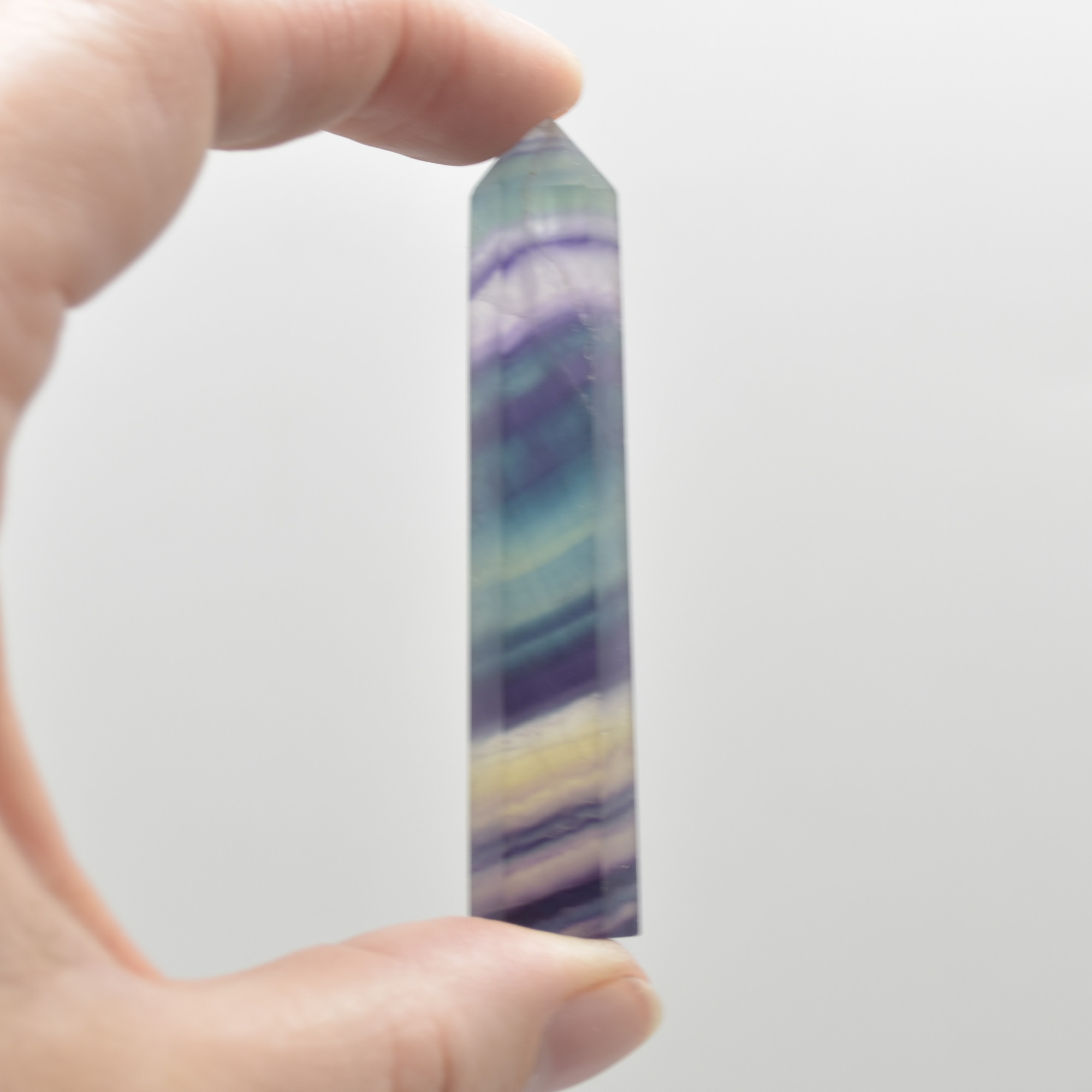 Rainbow Fluorite Crystal Point, Tower, Wand - 1 Count - choose from 11 sizes - Image 10
