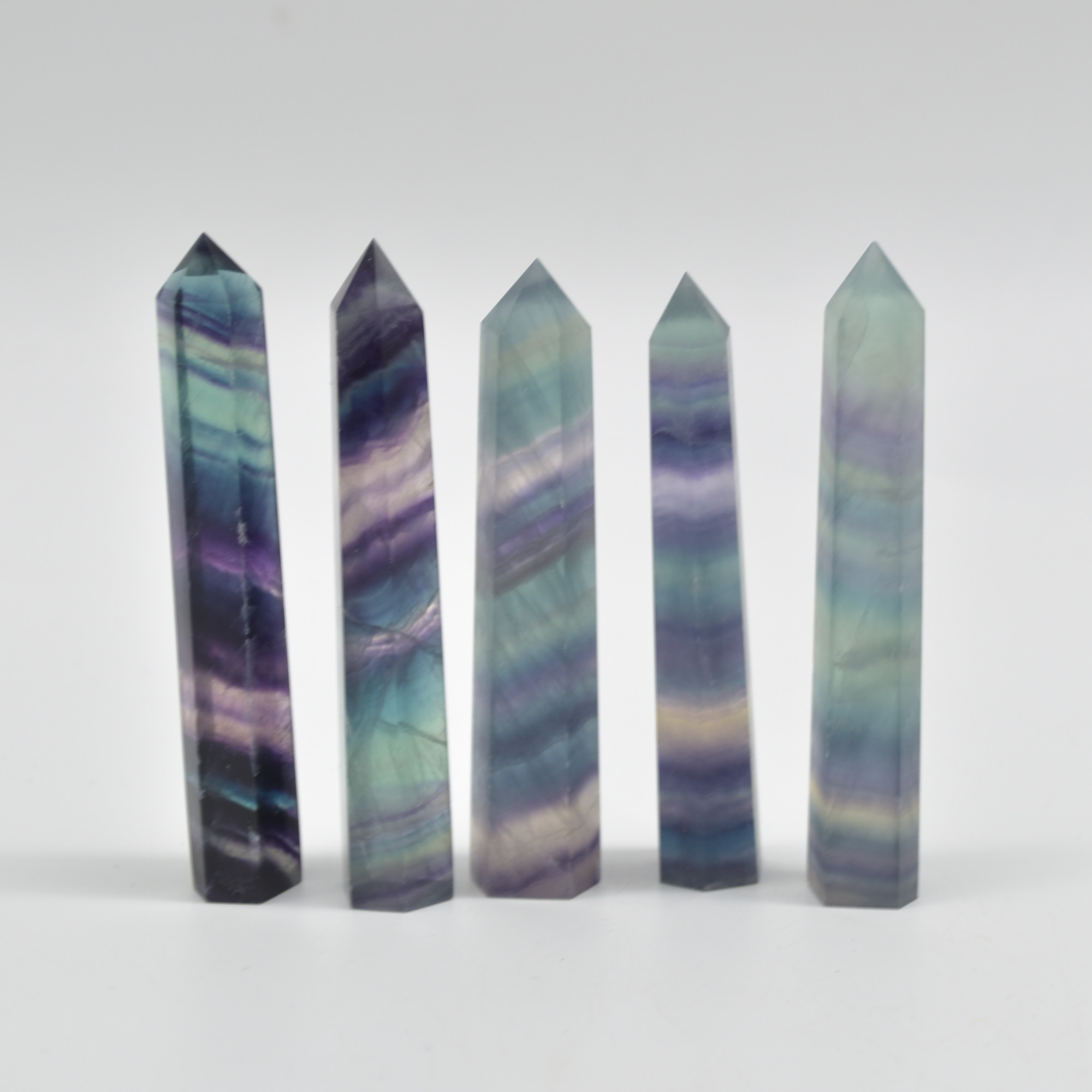 Rainbow Fluorite Crystal Point, Tower, Wand - 1 Count - choose from 11 sizes - Image 11