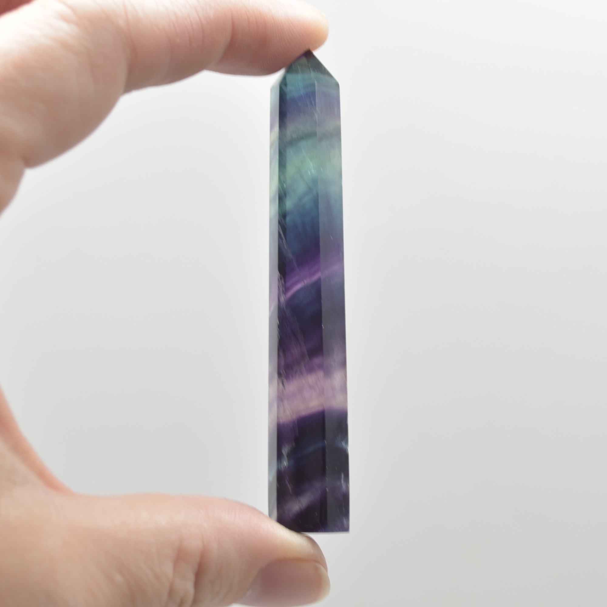 Rainbow Fluorite Crystal Point, Tower, Wand - 1 Count - choose from 11 sizes - Image 12