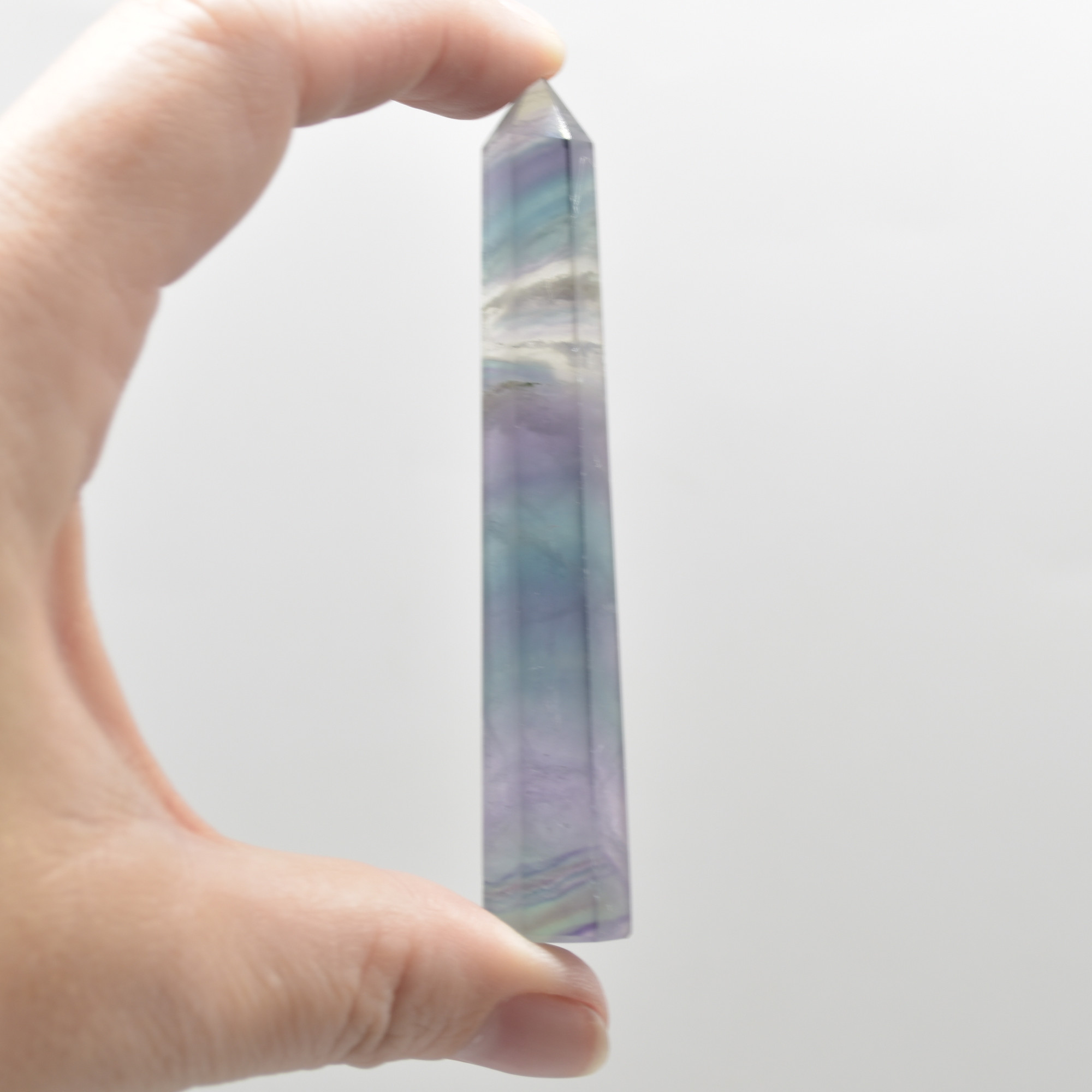 Rainbow Fluorite Crystal Point, Tower, Wand - 1 Count - choose from 11 sizes - Image 15