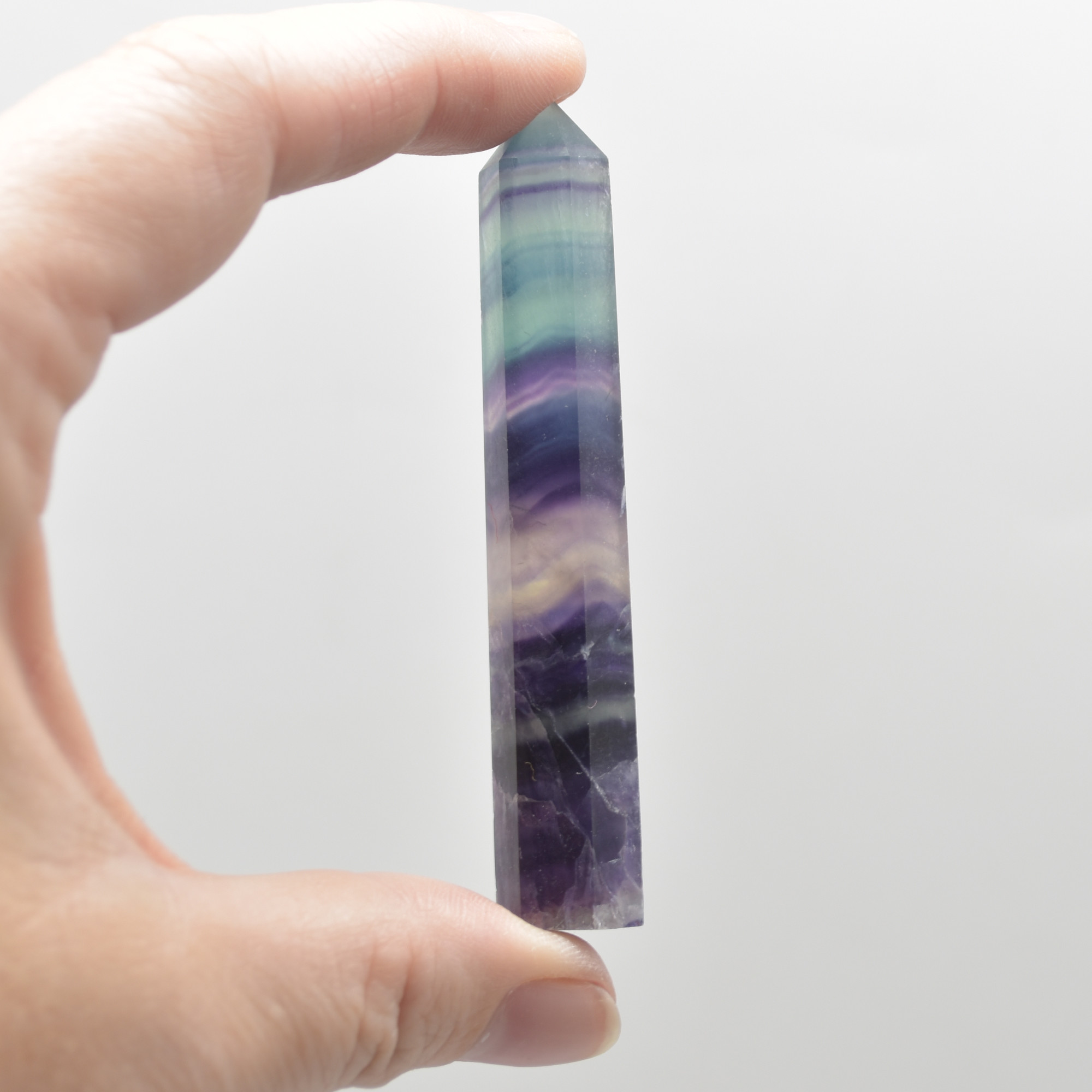 Rainbow Fluorite Crystal Point, Tower, Wand - 1 Count - choose from 11 sizes - Image 16
