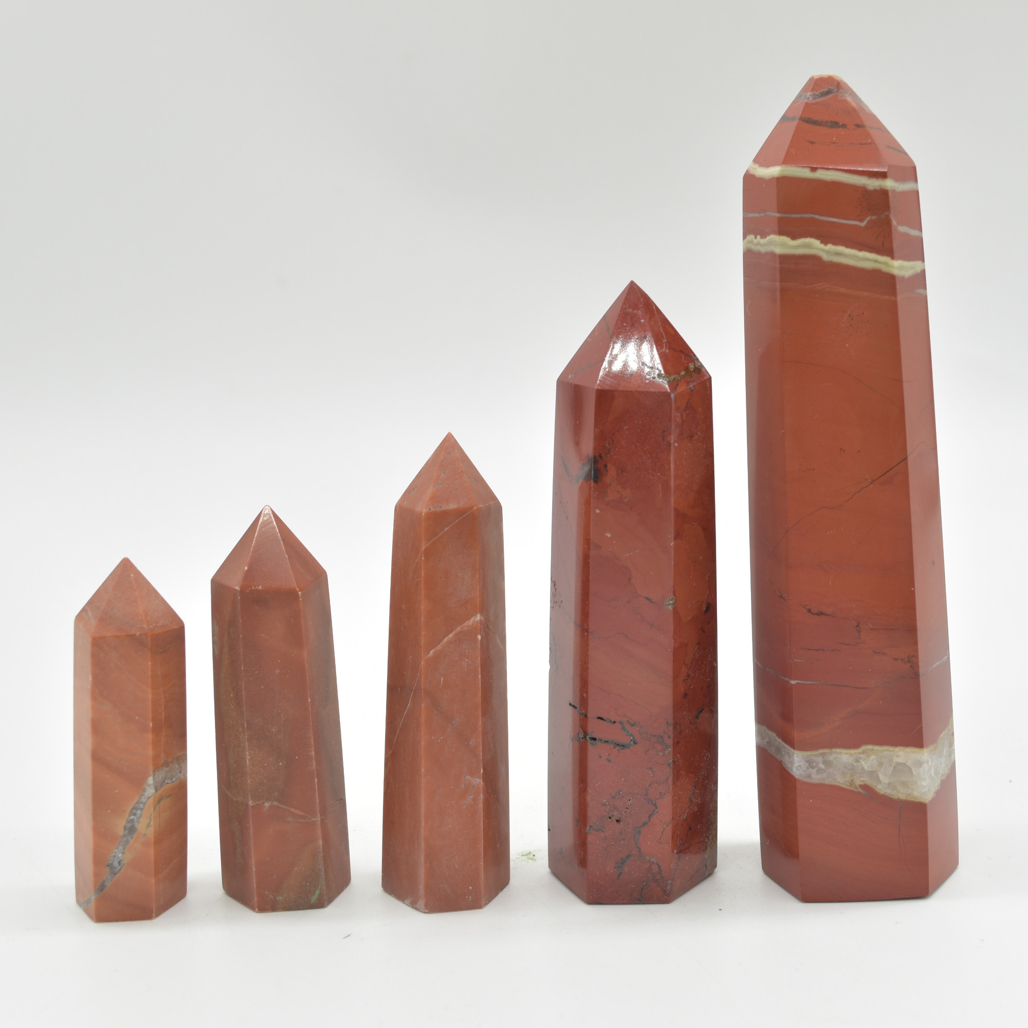 Red Jasper Crystal Point / Tower / Wand - 1 Count - 5 Sizes
