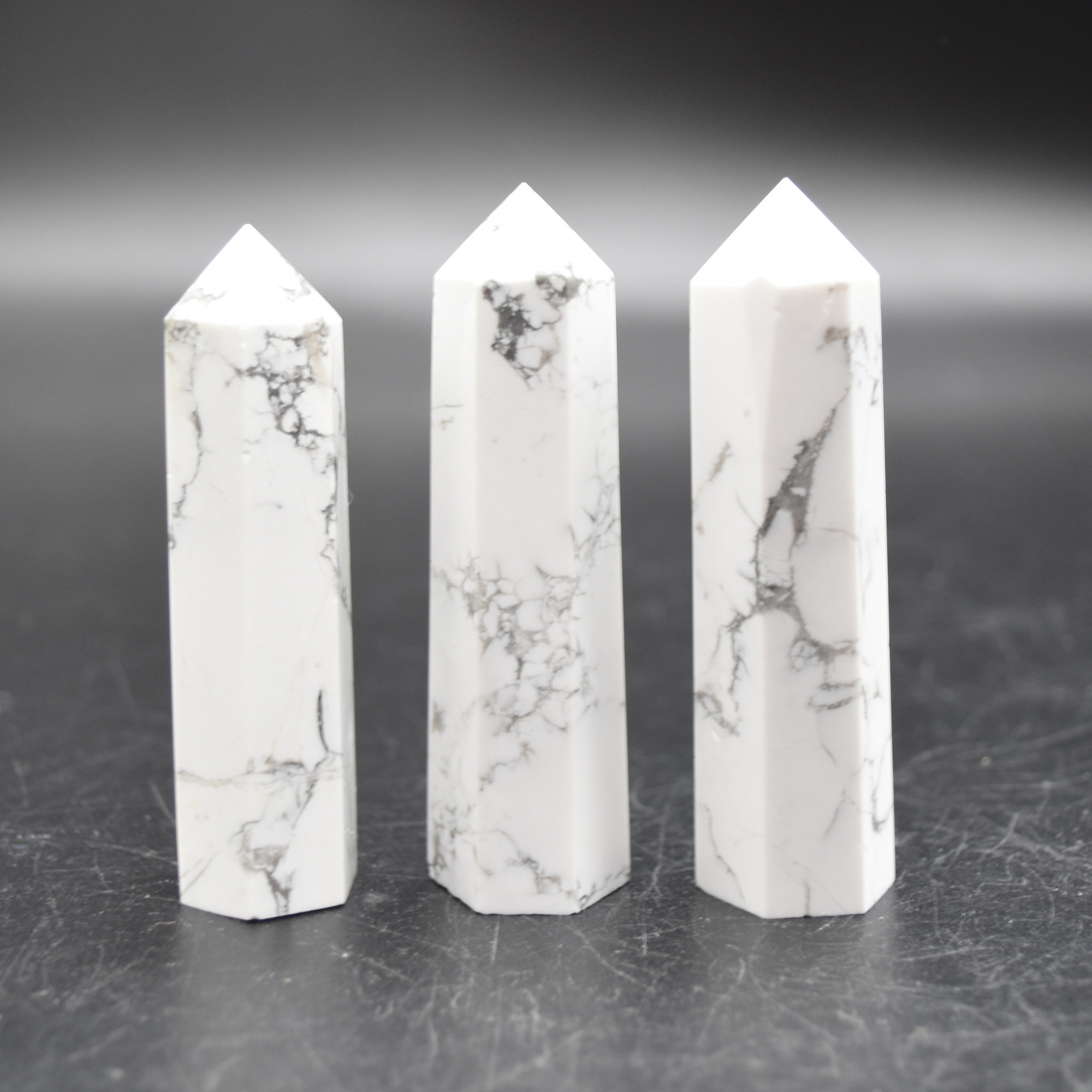 White Howlite Crystal Point Tower Wand - 3 Sizes - Image 2