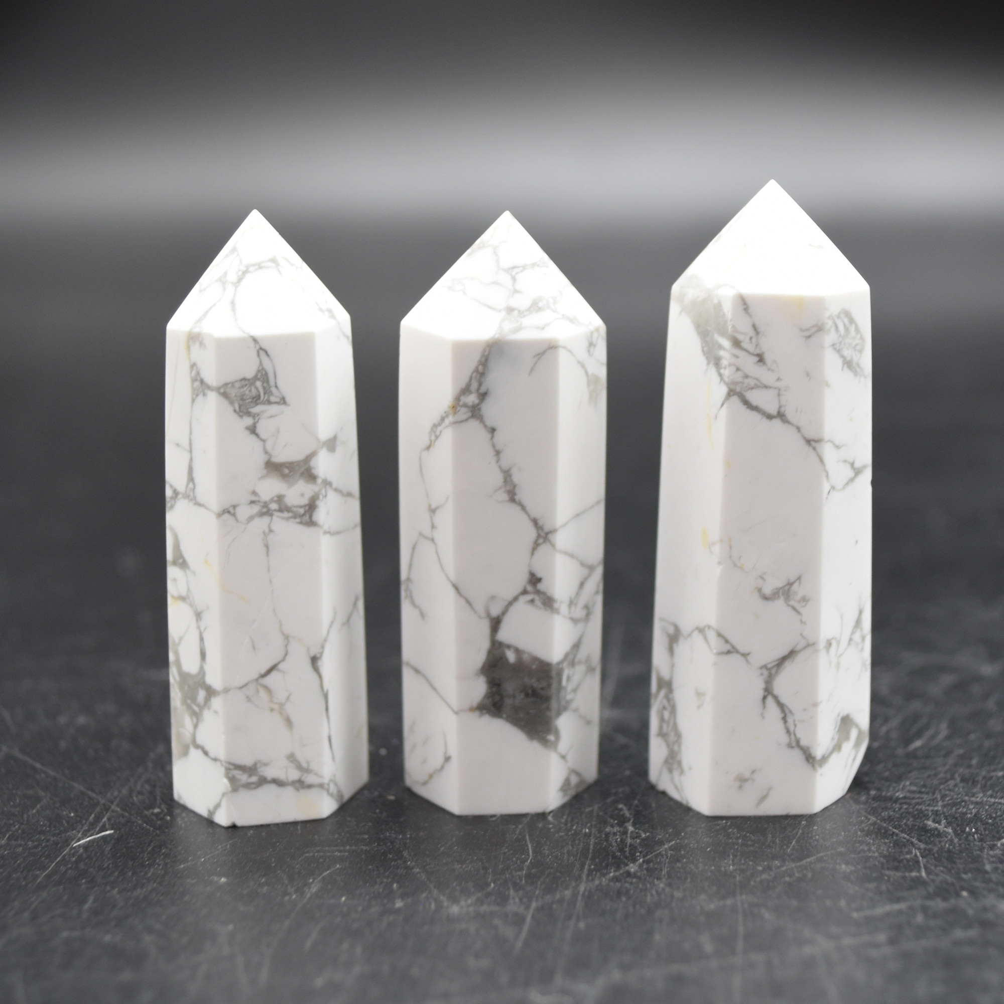 White Howlite Crystal Point Tower Wand - 3 Sizes - Image 8