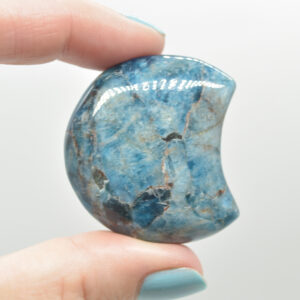 Apatite Crystal Puffy Crescent Moon - 3.9cm #02