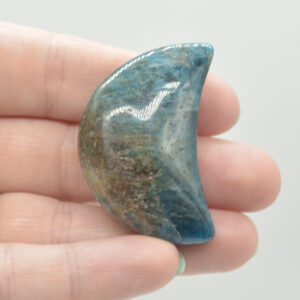 Apatite Crystal Puffy Crescent Moon - 4.2cm #03