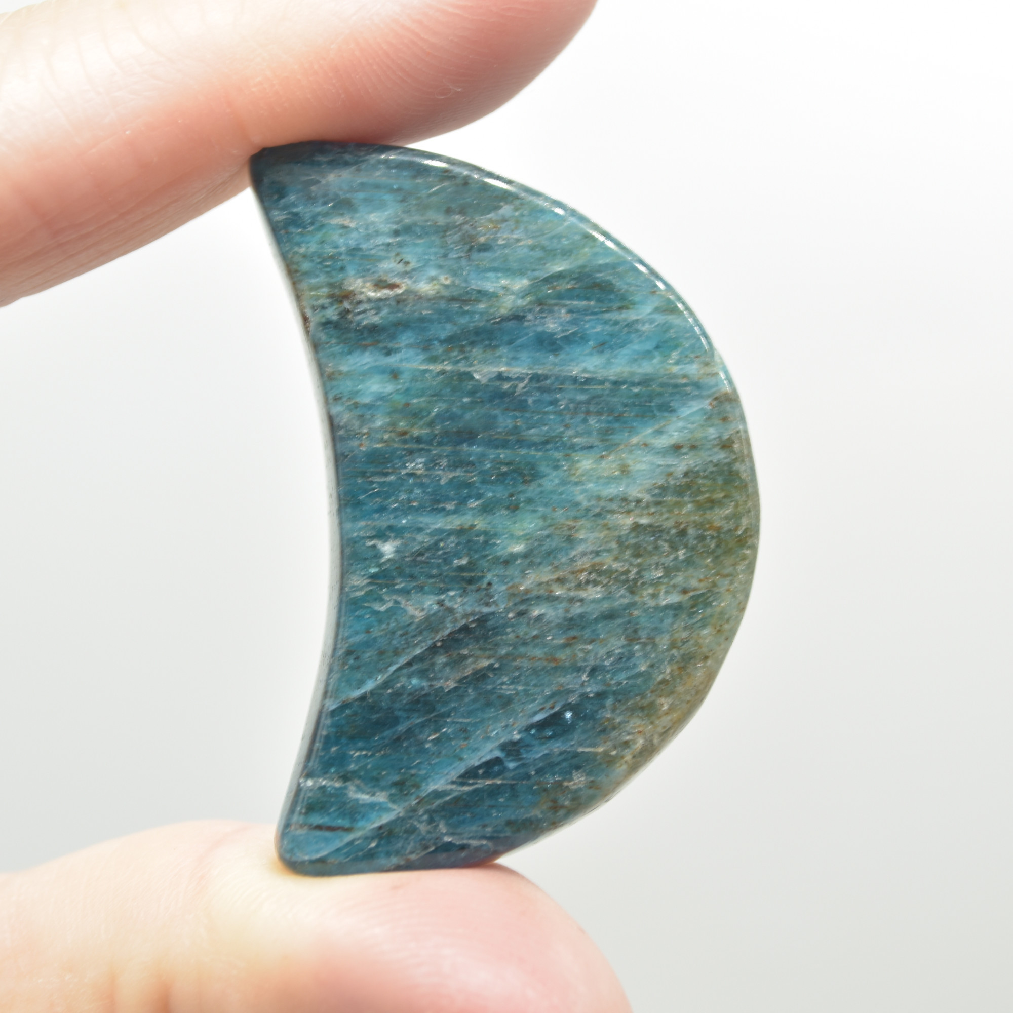 Apatite Crystal Puffy Crescent Moon - 4.2cm #03 - Image 3