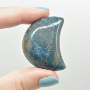 Apatite Crystal Puffy Crescent Moon - 3.9cm #05
