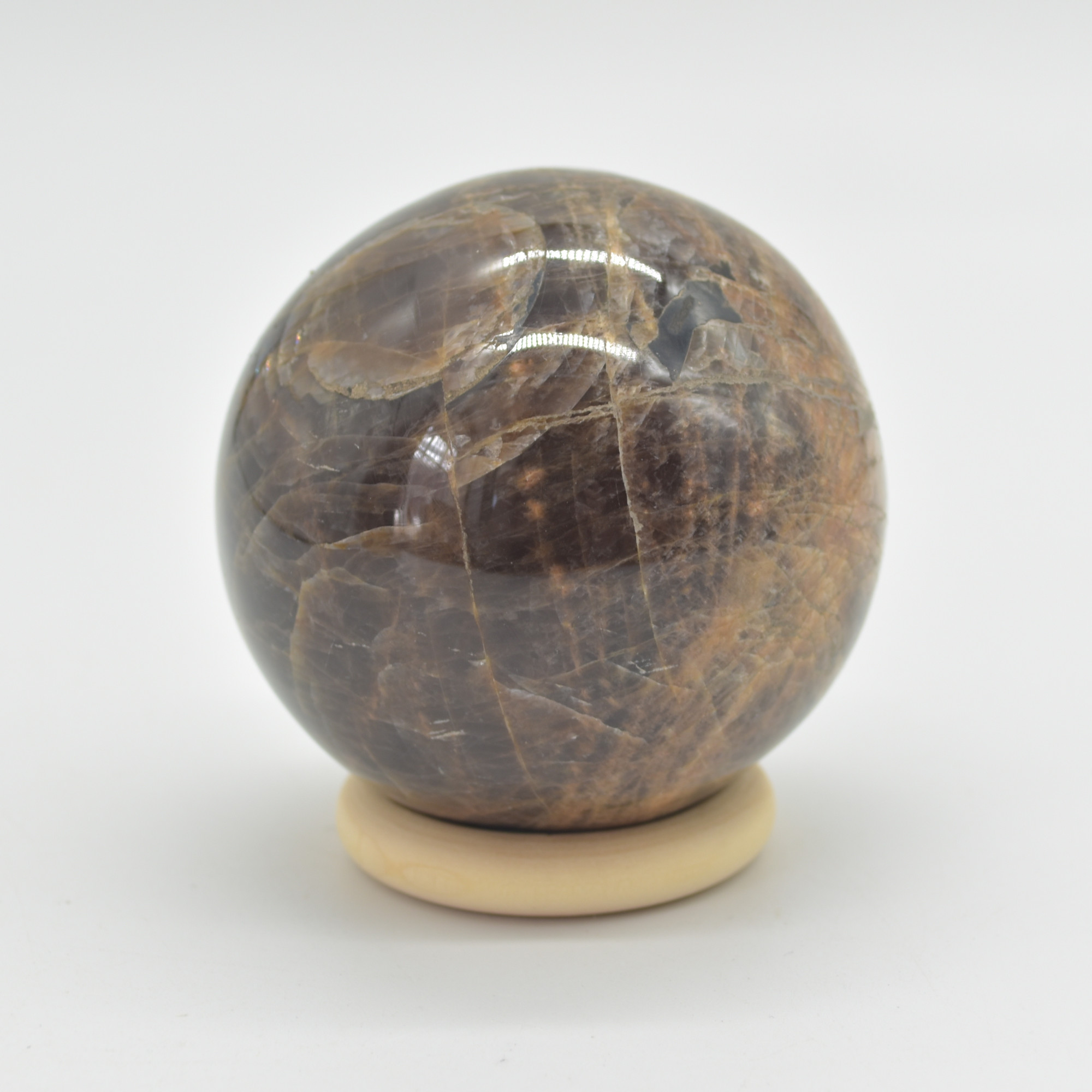 Black Moonstone Crystal Sphere, Ball - 6cm - 361 grams #02 - Image 2