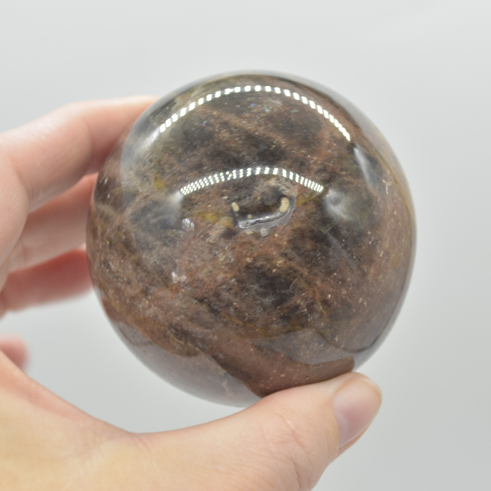 Black Moonstone Crystal Sphere, Ball - 6cm - 375 grams #04 - Image 2