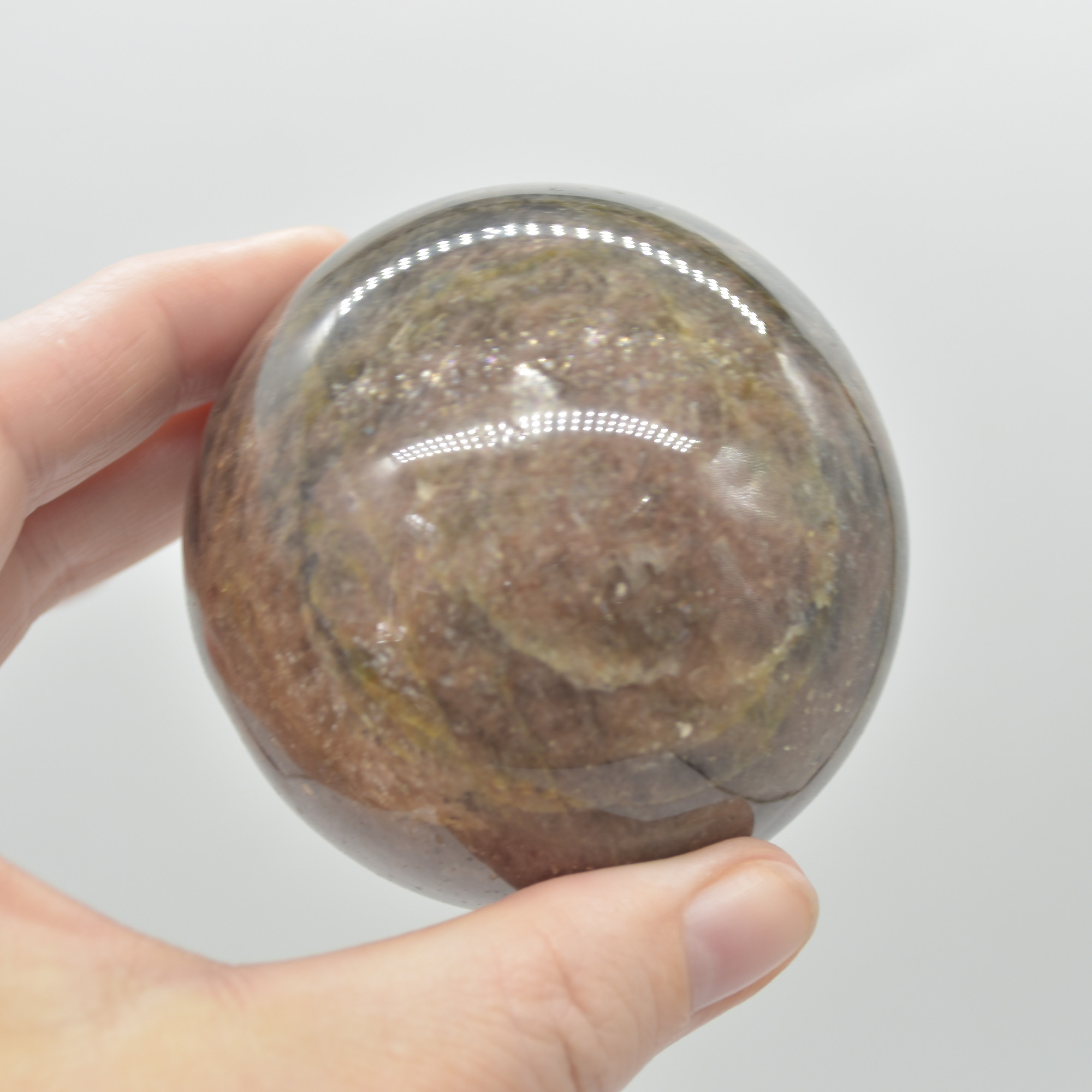 Black Moonstone Crystal Sphere, Ball - 6cm - 375 grams #04 - Image 3