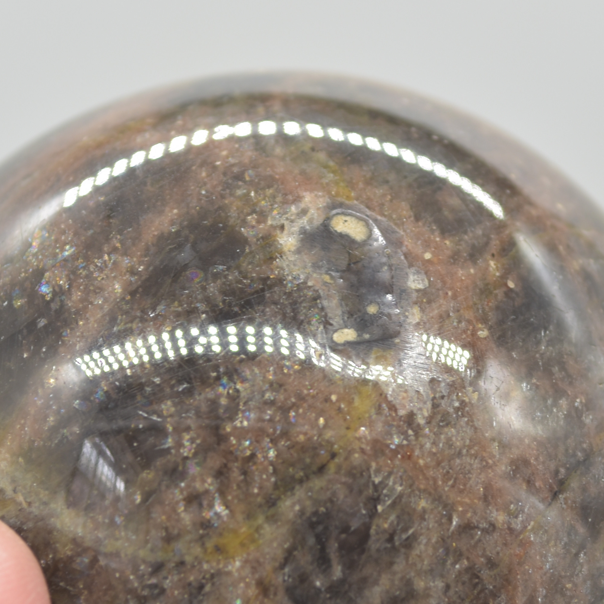 Black Moonstone Crystal Sphere, Ball - 6cm - 375 grams #04 - Image 5