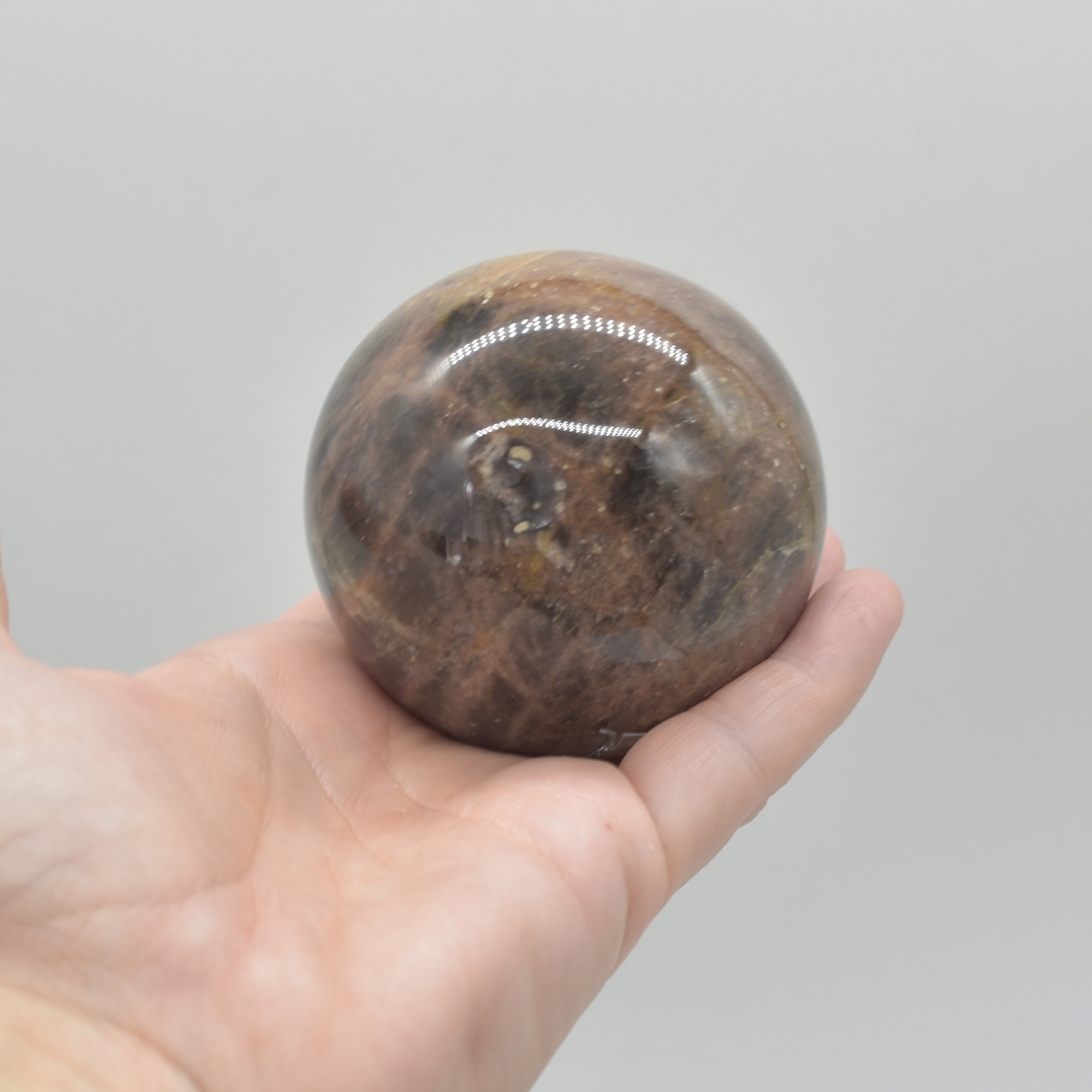 Black Moonstone Crystal Sphere, Ball - 6cm - 375 grams #04 - Image 6