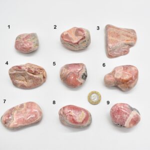 Rhodochrosite Large Crystal Tumble Stones from Argentina - 1 Count - 9 Choices #Lot 01