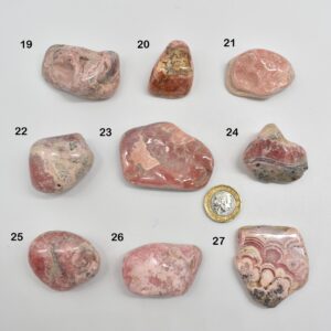 Rhodochrosite Crystal Tumble Stones from Argentina - 1 Count - 9 Choices #Lot 04