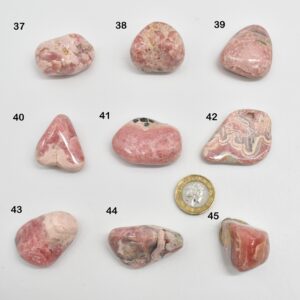 Rhodochrosite Crystal Tumble Stones from Argentina - 1 Count - 9 Choices #Lot 06