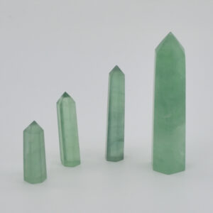Green Fluorite Crystal Point, Tower, Wand - 1 Count - choose from 4 sizes