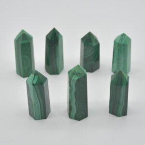 Malachite Point Tower Wand - 5.5cm - 7cm x 2.5cm x 2.5cm - 65 - 90 grams - #06