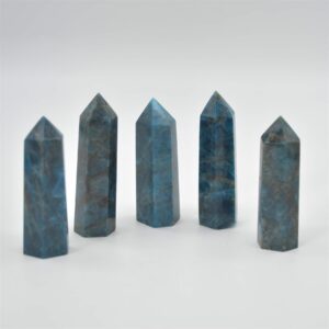 Blue Apatite Crystal Point, Tower, Wand - 7cm - 8cm