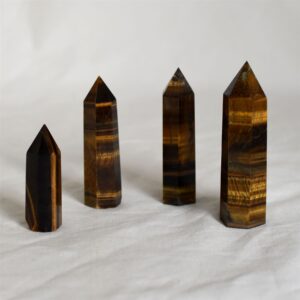 Tiger Eye Crystal Point Tower Wand - 4 sizes - 1 Count