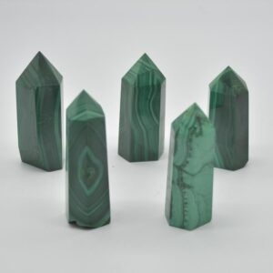 Malachite Point Tower Wand - 7cm - 8cm x 2.5cm - 3cm x 2.5cm - 100 - 150 grams - #05