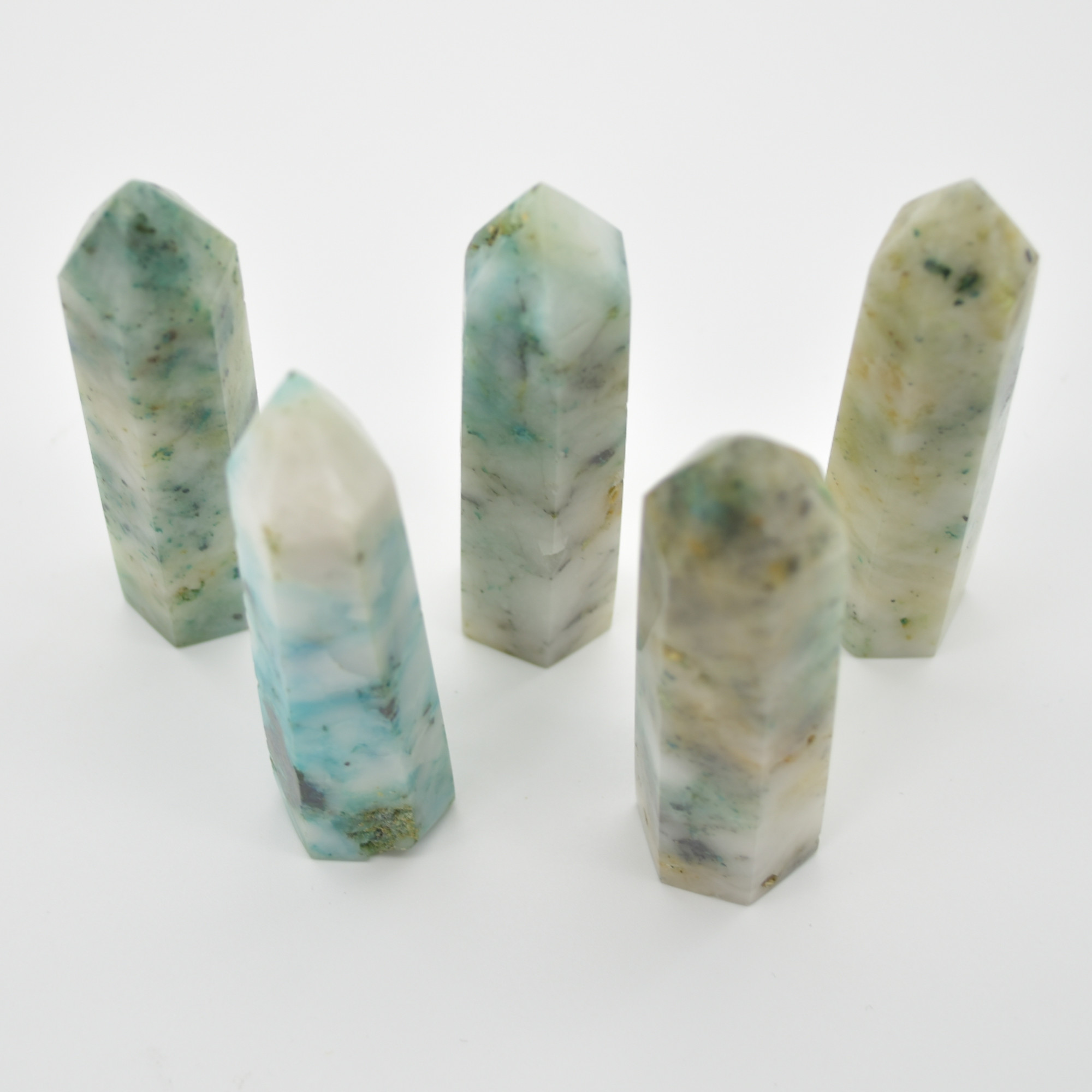 Phoenix Chrysocolla Crystal Point / Tower / Wand - 7cm - 8cm - 1 Count - Image 8